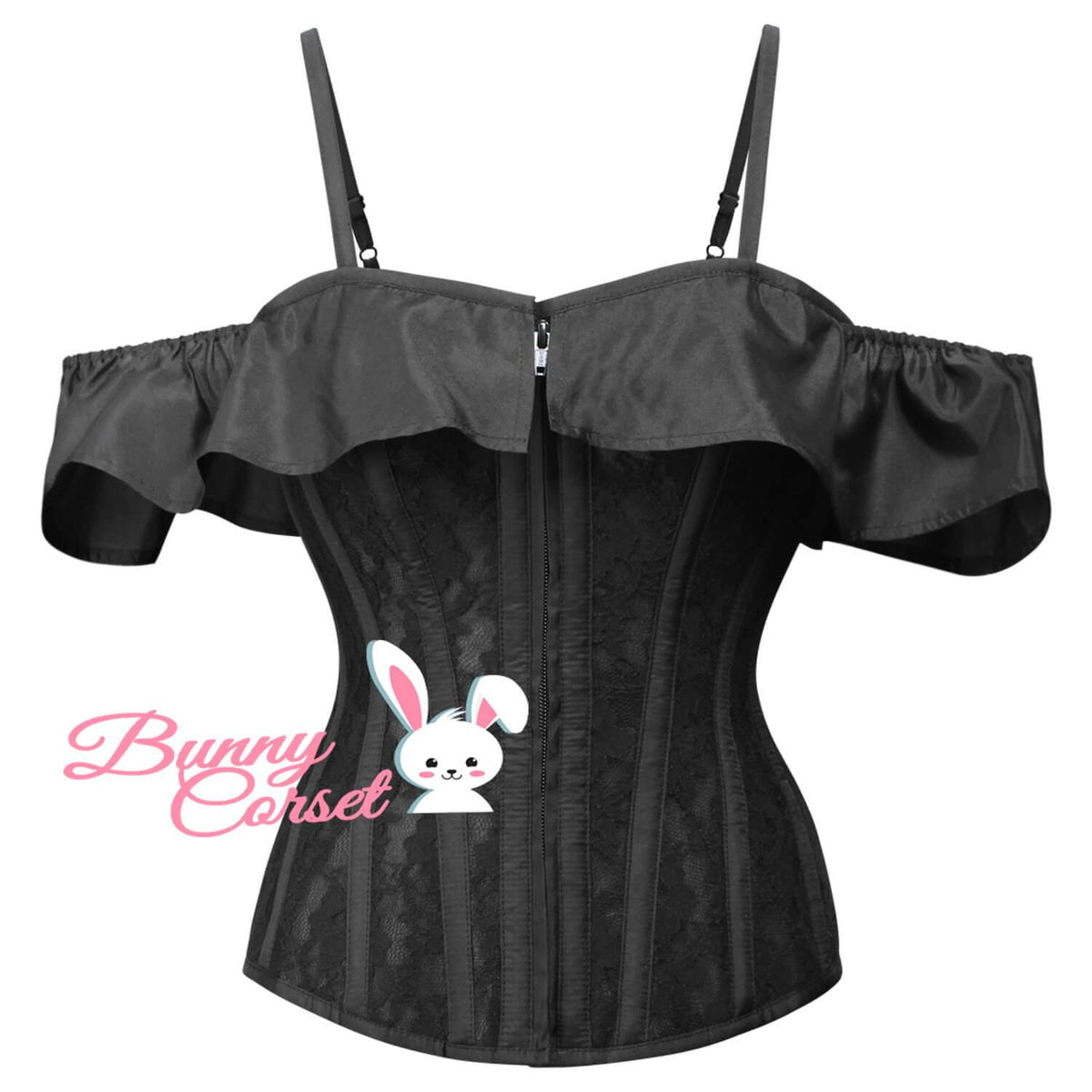 Overbust Mesh Corset With Straps