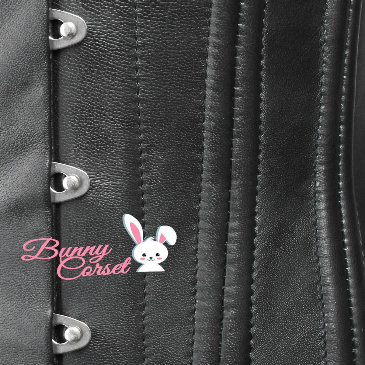 Black Faux Leather Waist Trainer Corset