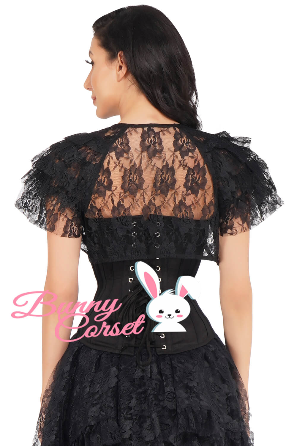 Geonna Single Layer Black Cotton Corset