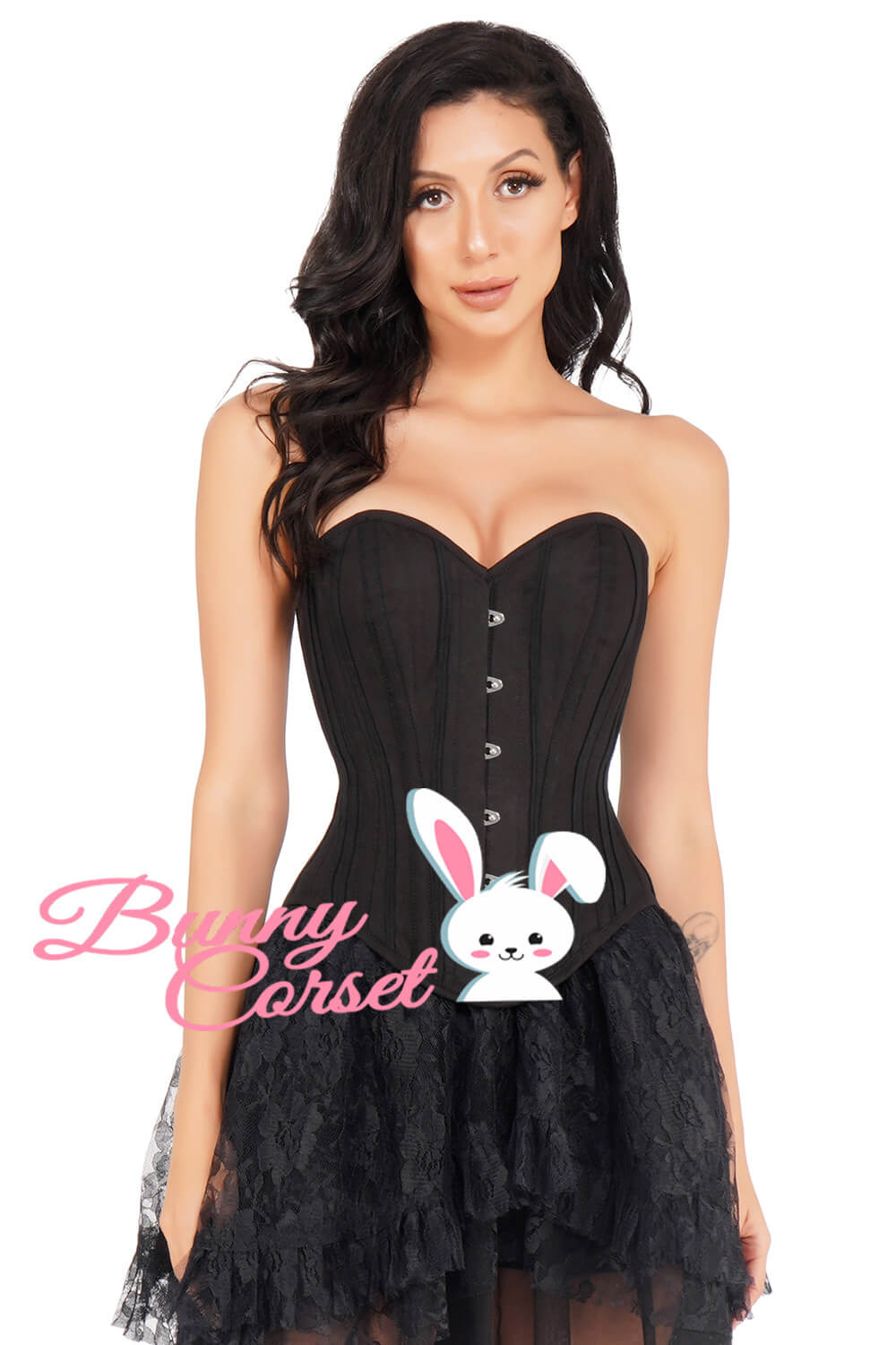 Geonna Single Layer Black Cotton Corset