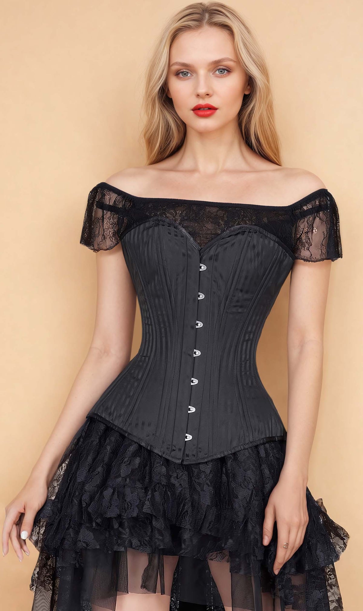 Gemma Waist Training Plus Size Steel Boned Corset