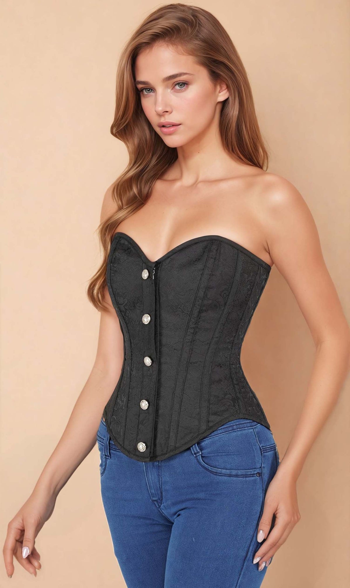Livia Overbust Bespoke Black Corset