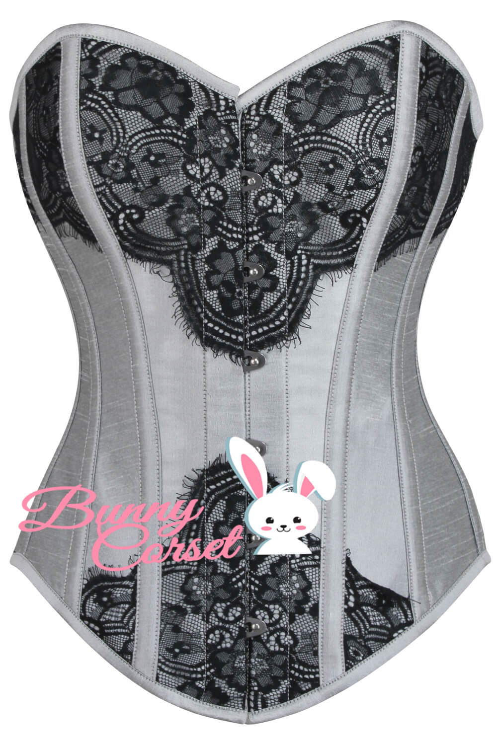 Bruce Overbust Silver Corset