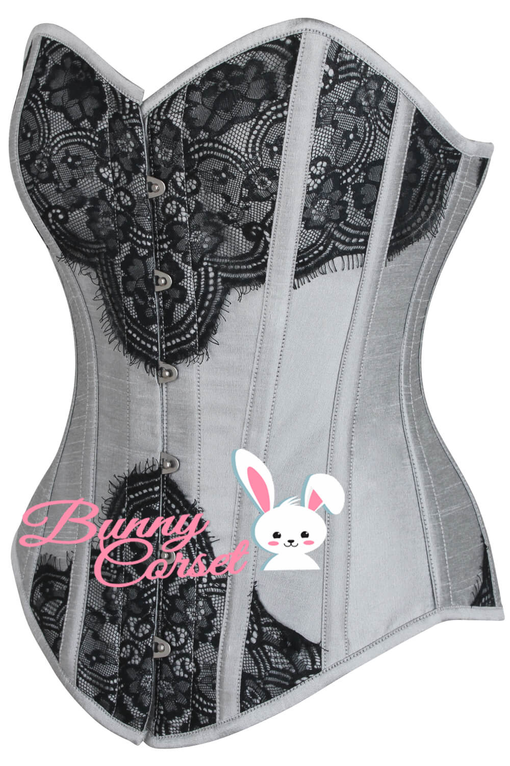 Bruce Overbust Silver Corset