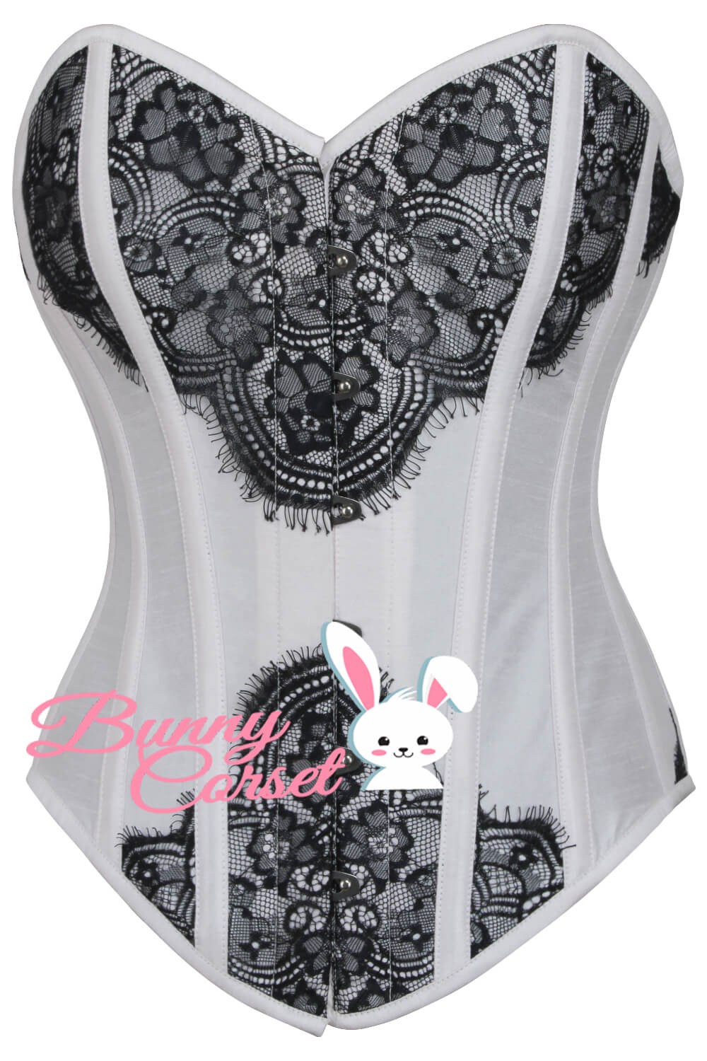 Bruce Overbust Silver Corset