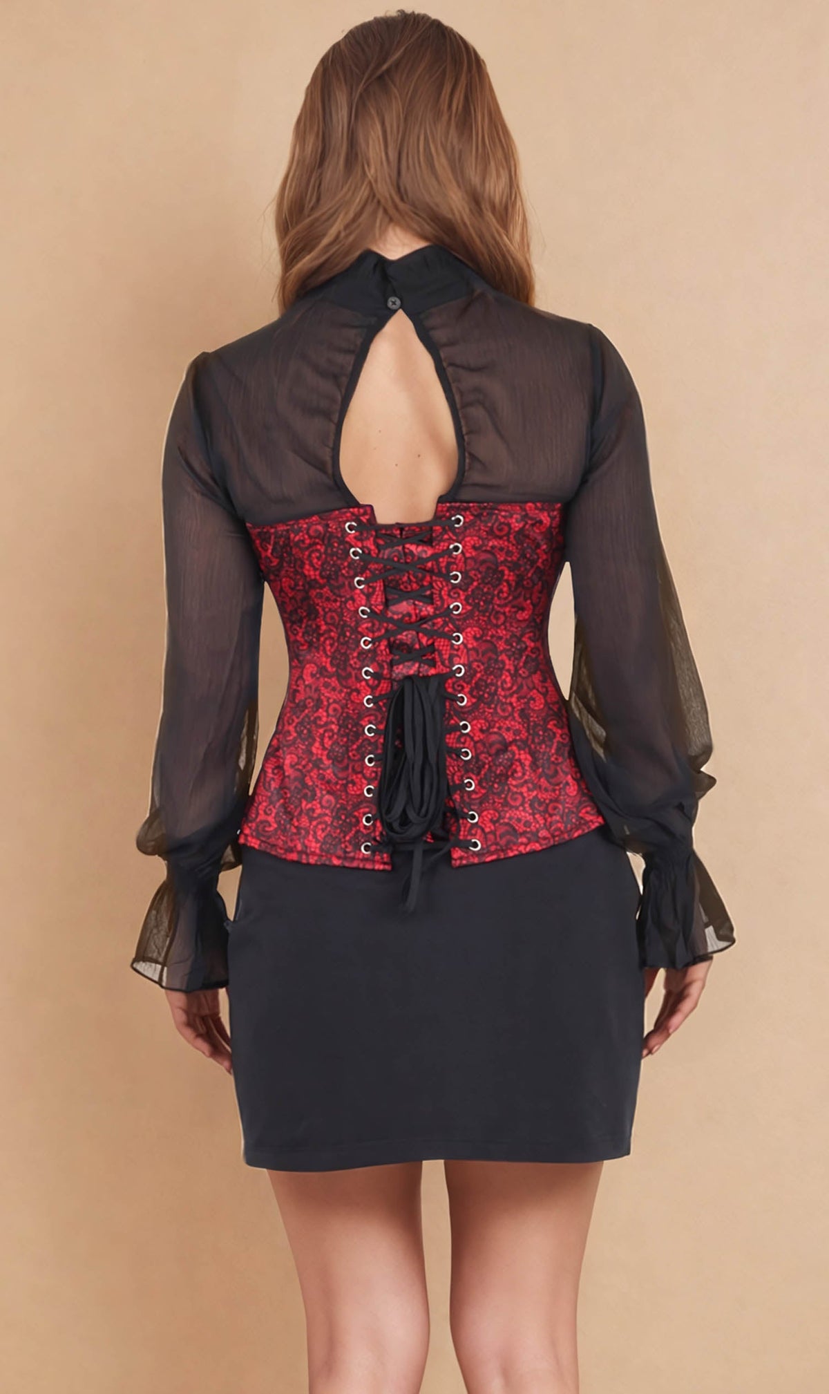 Harva Red Overbust Corset