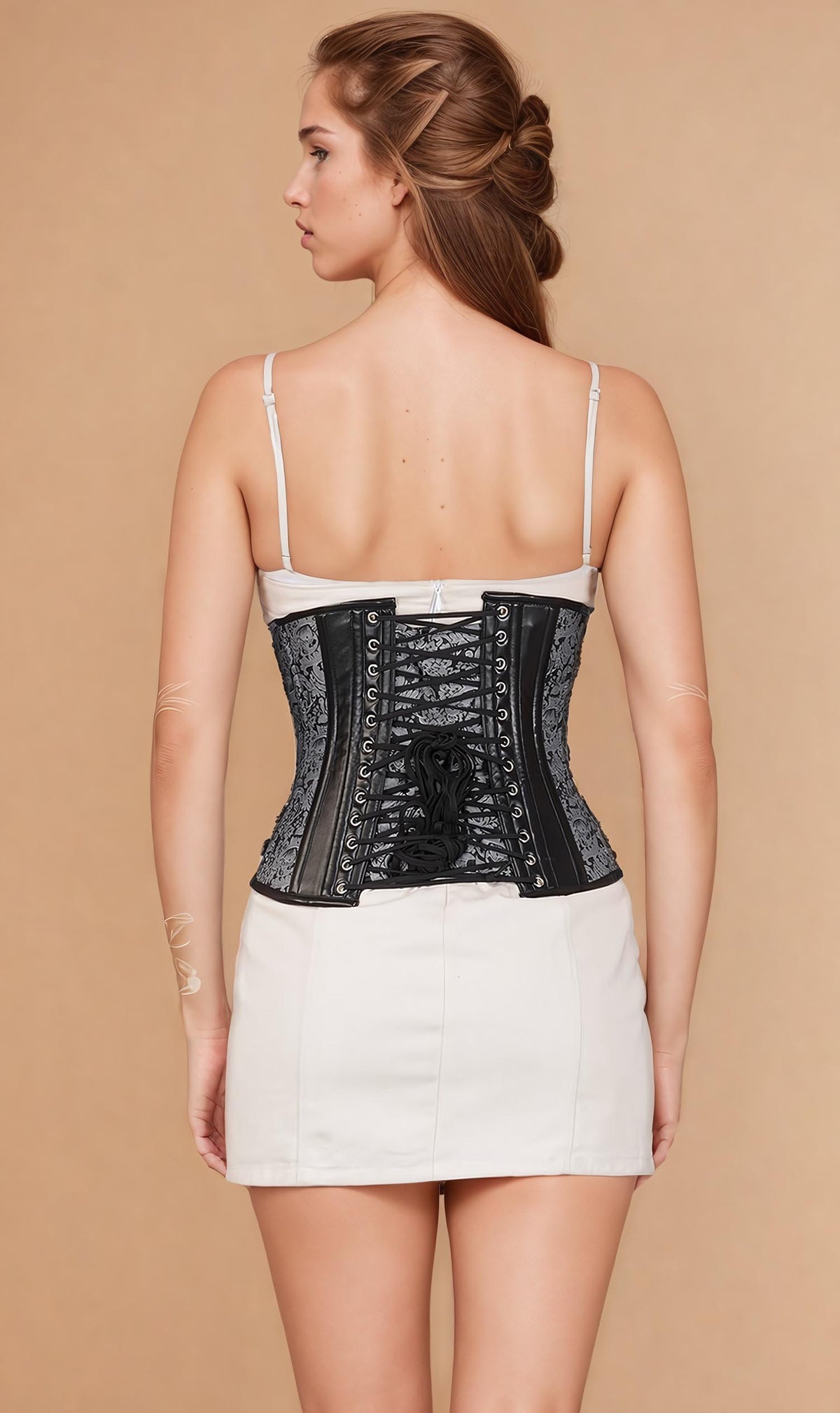 Jasleen Underbust Silver Corset