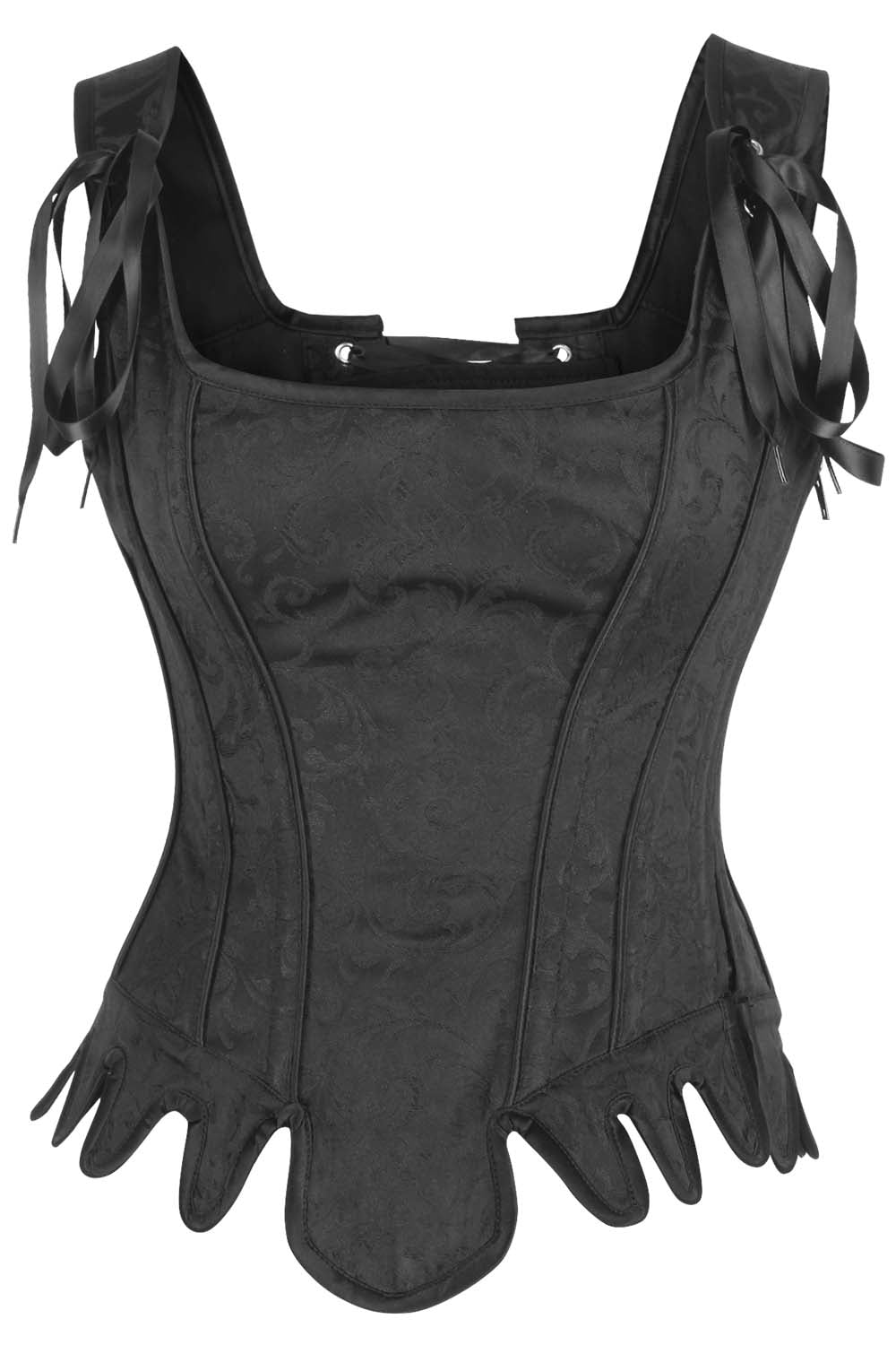 Wisdom Black Brocade Corset