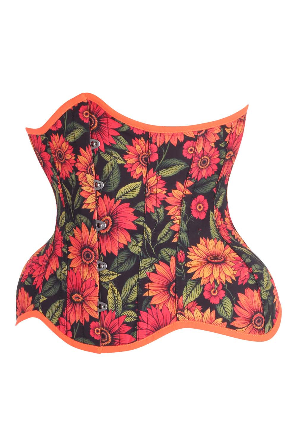 Leighna Noir Floral Curvy Corset