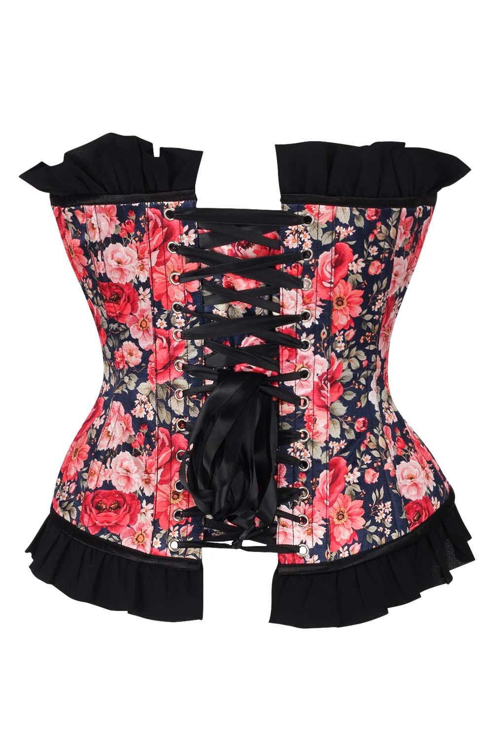 Audene Floral Overbust Corset and Skirt Co-Ord Set