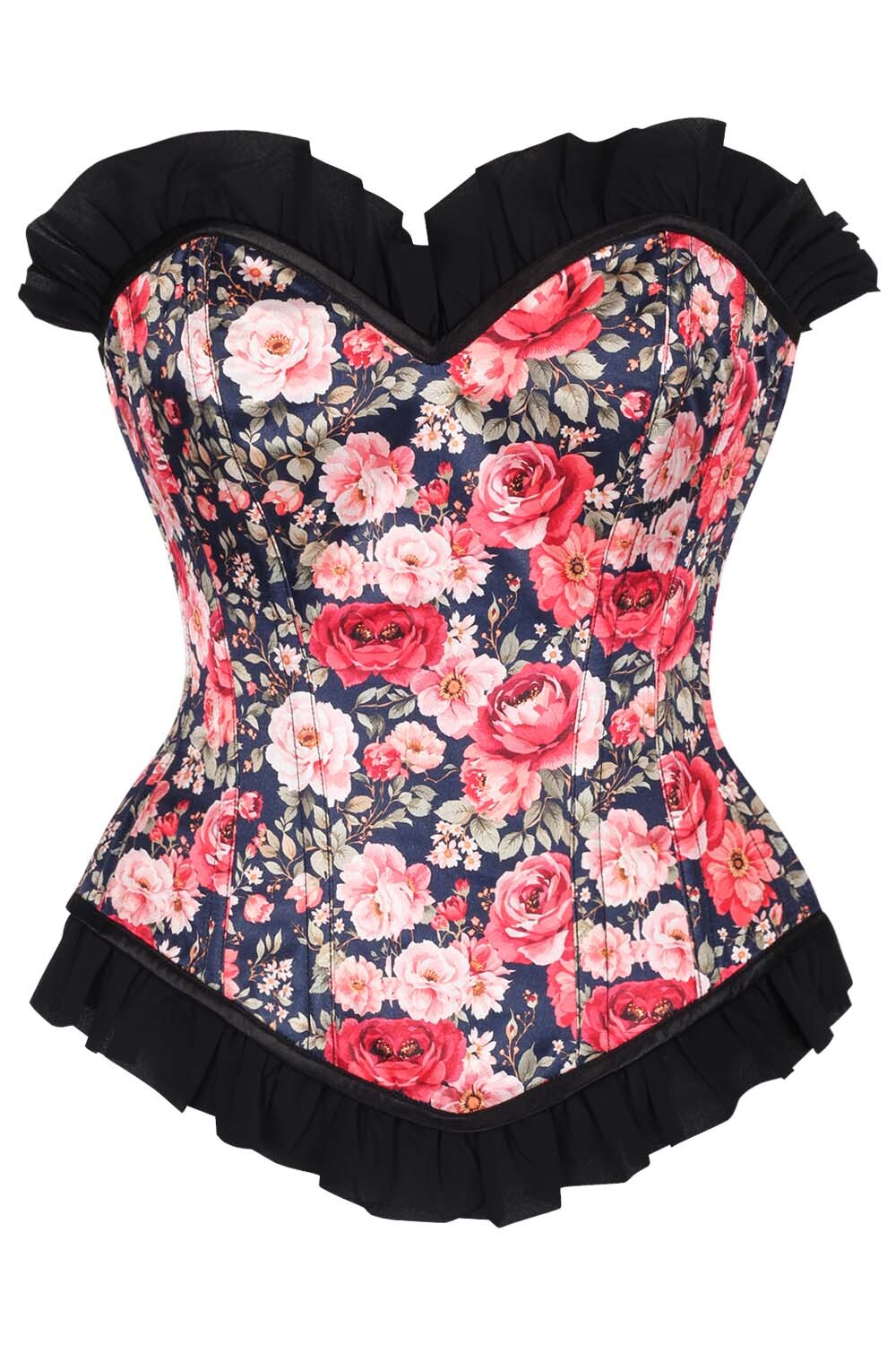 Audene Floral Overbust Corset and Skirt Co-Ord Set