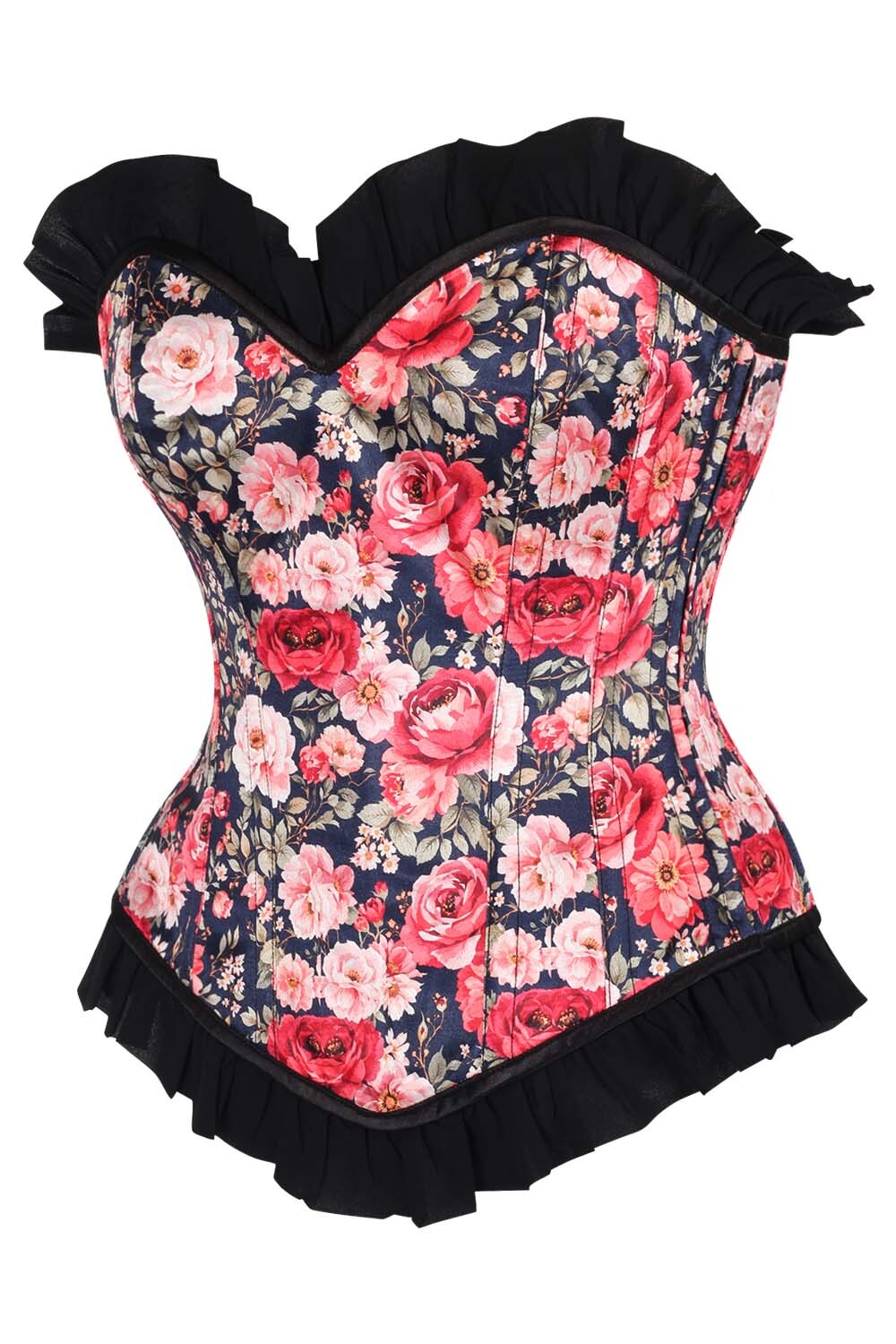 Audene Floral Overbust Corset and Skirt Co-Ord Set
