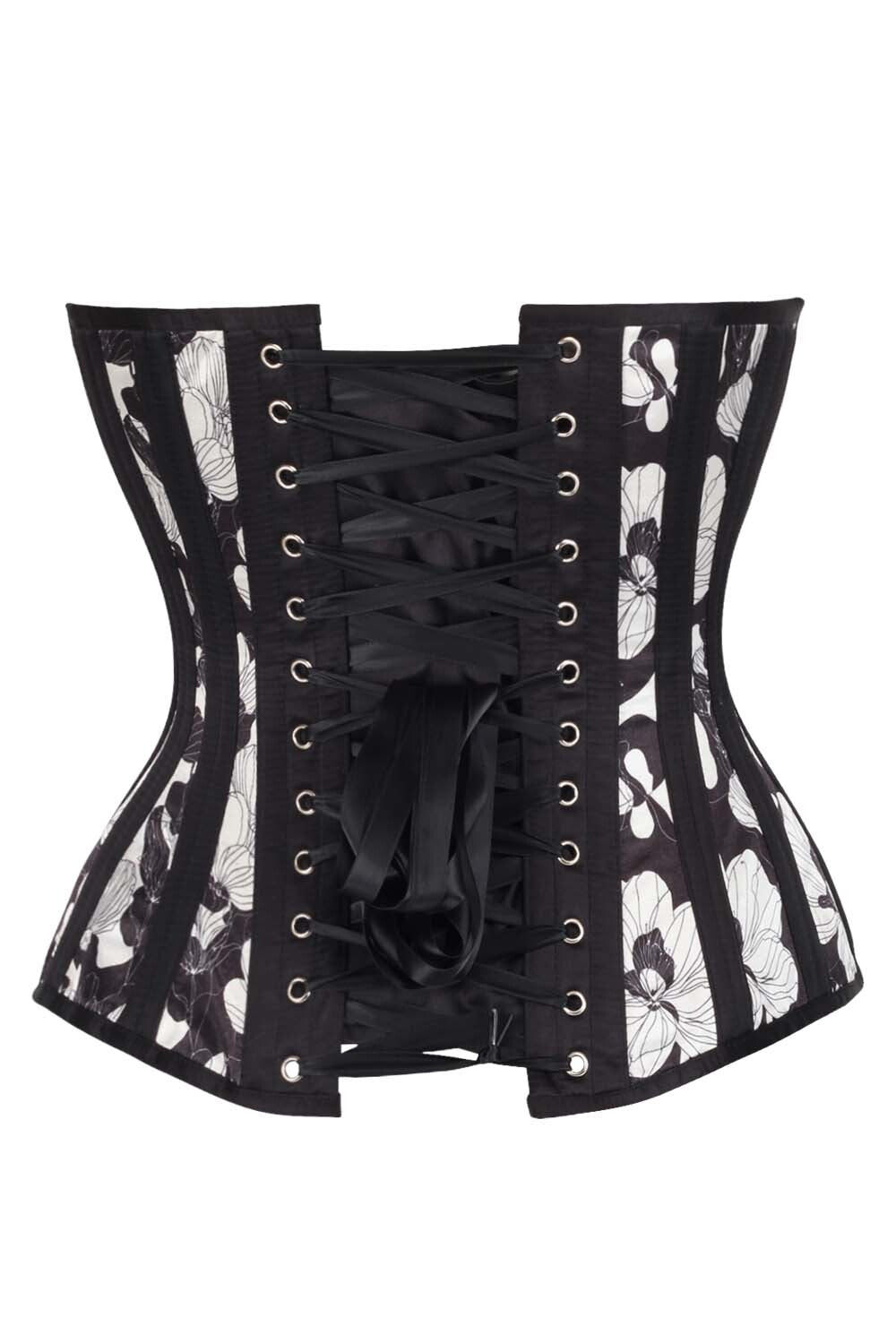 Carol Satin Waist Training Corset and Skirt Co-Ord Set