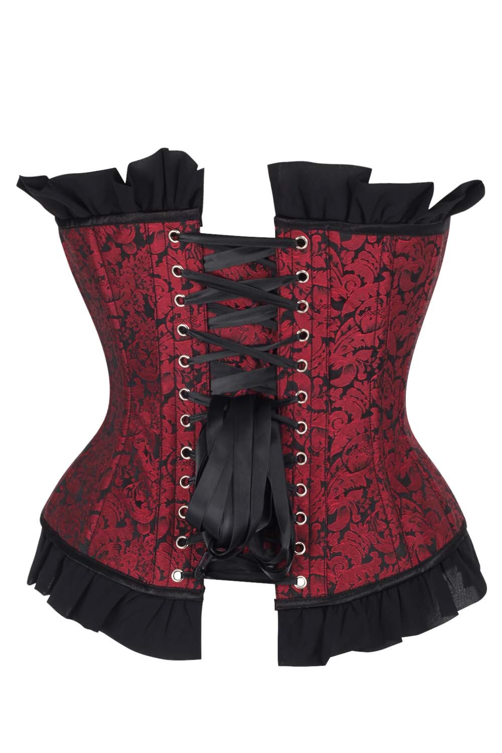 Aerith Brocade Overbust Corset and Skirt Co-ord Set