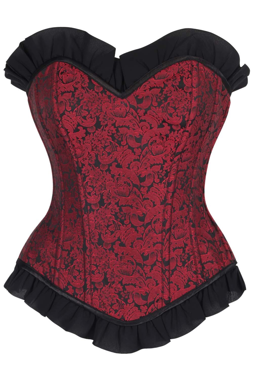 Aerith Brocade Overbust Corset and Skirt Co-ord Set