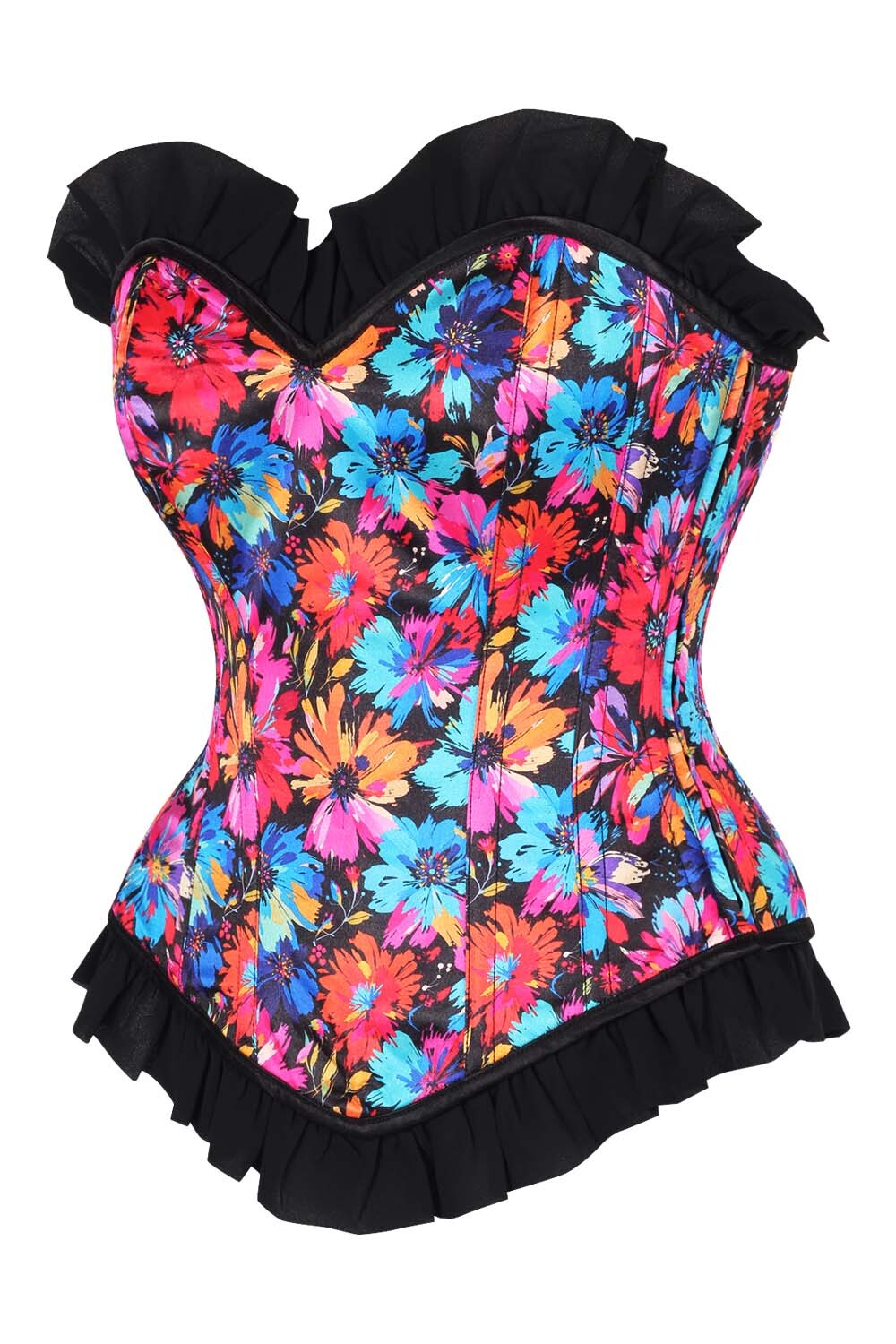 Etsuko Florals Overbust Corset and Skirt Co-Ord Set