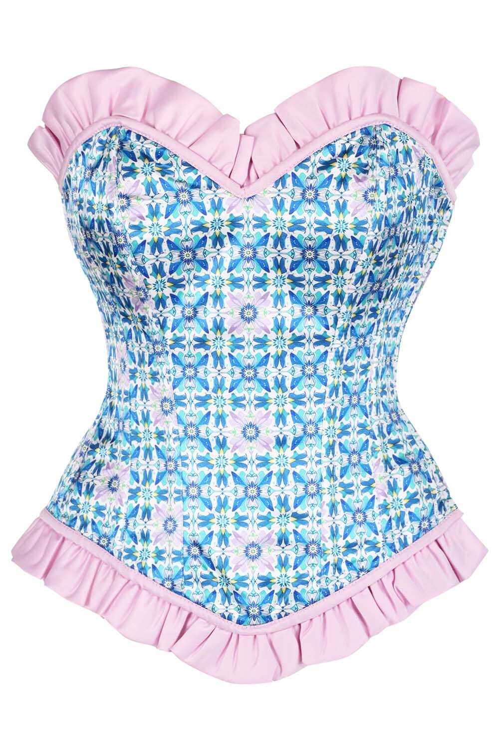Chiyeko Printed Waist Trainer Corset and Skirt Co-ord Set