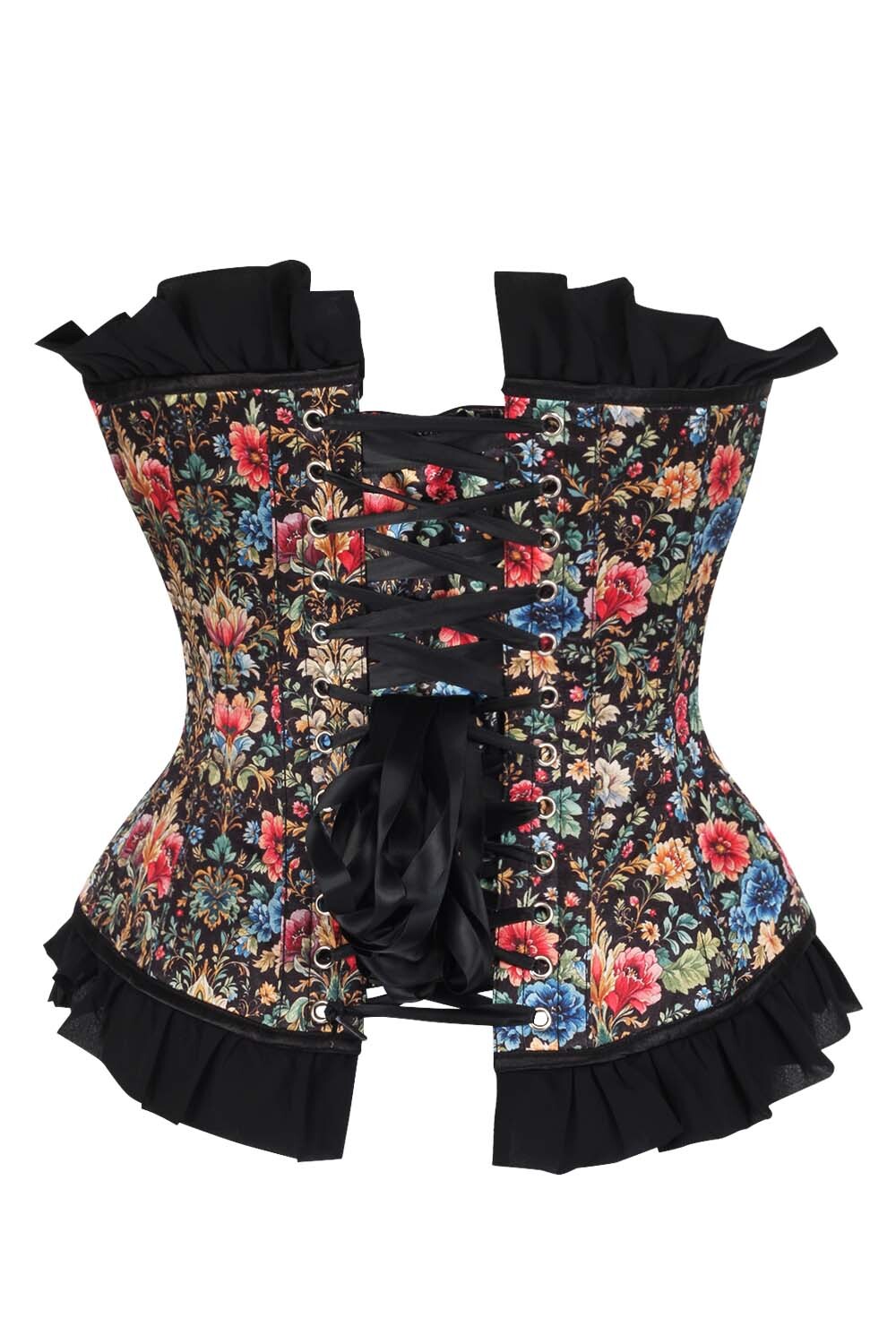 Jeweldene Floral Waist Trainer Corset and Skirt Co-ord Set
