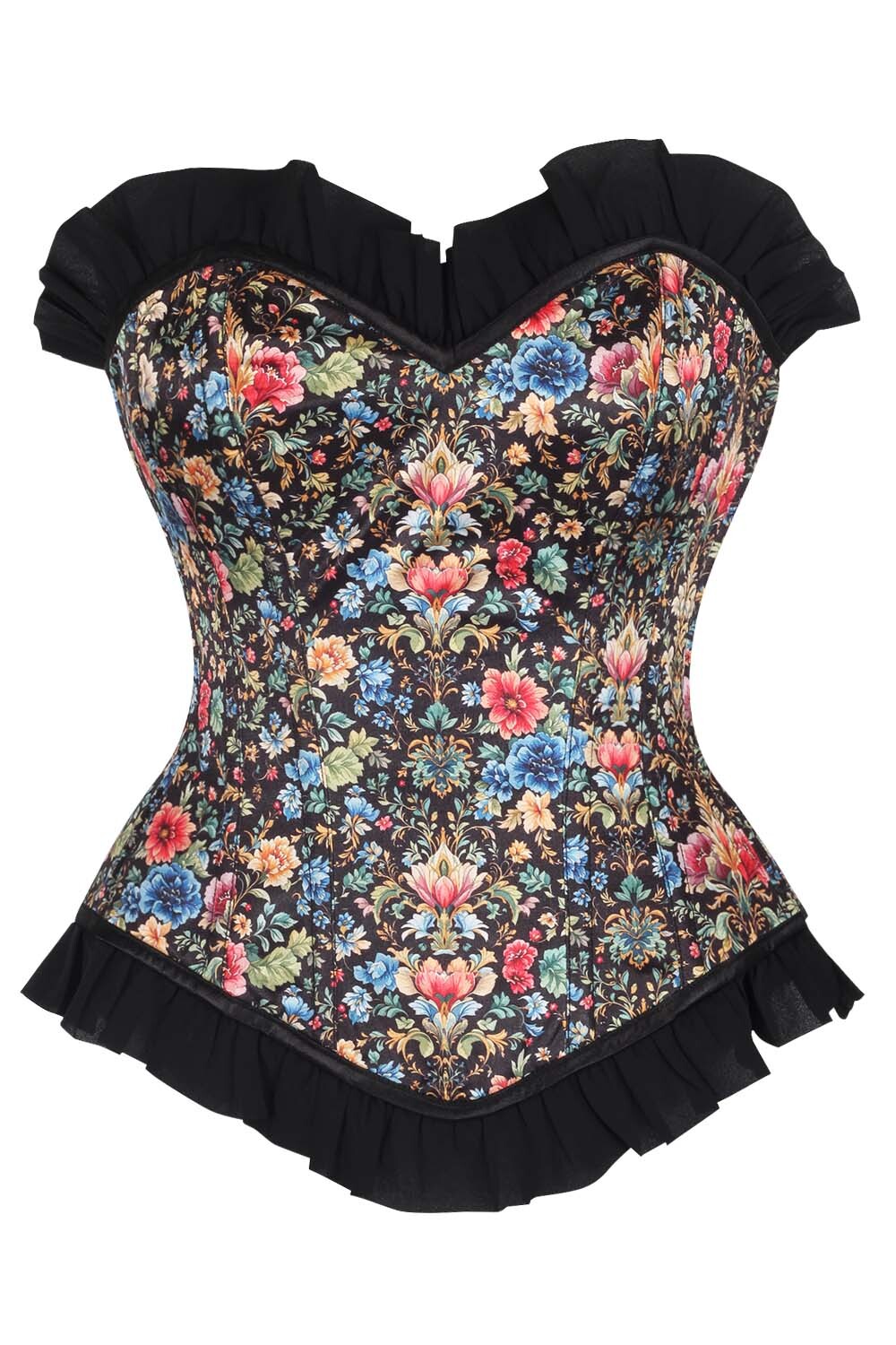 Jeweldene Floral Waist Trainer Corset and Skirt Co-ord Set