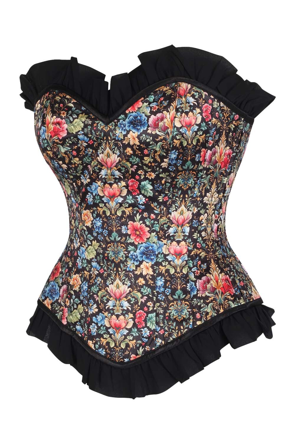 Jeweldene Floral Waist Trainer Corset and Skirt Co-ord Set