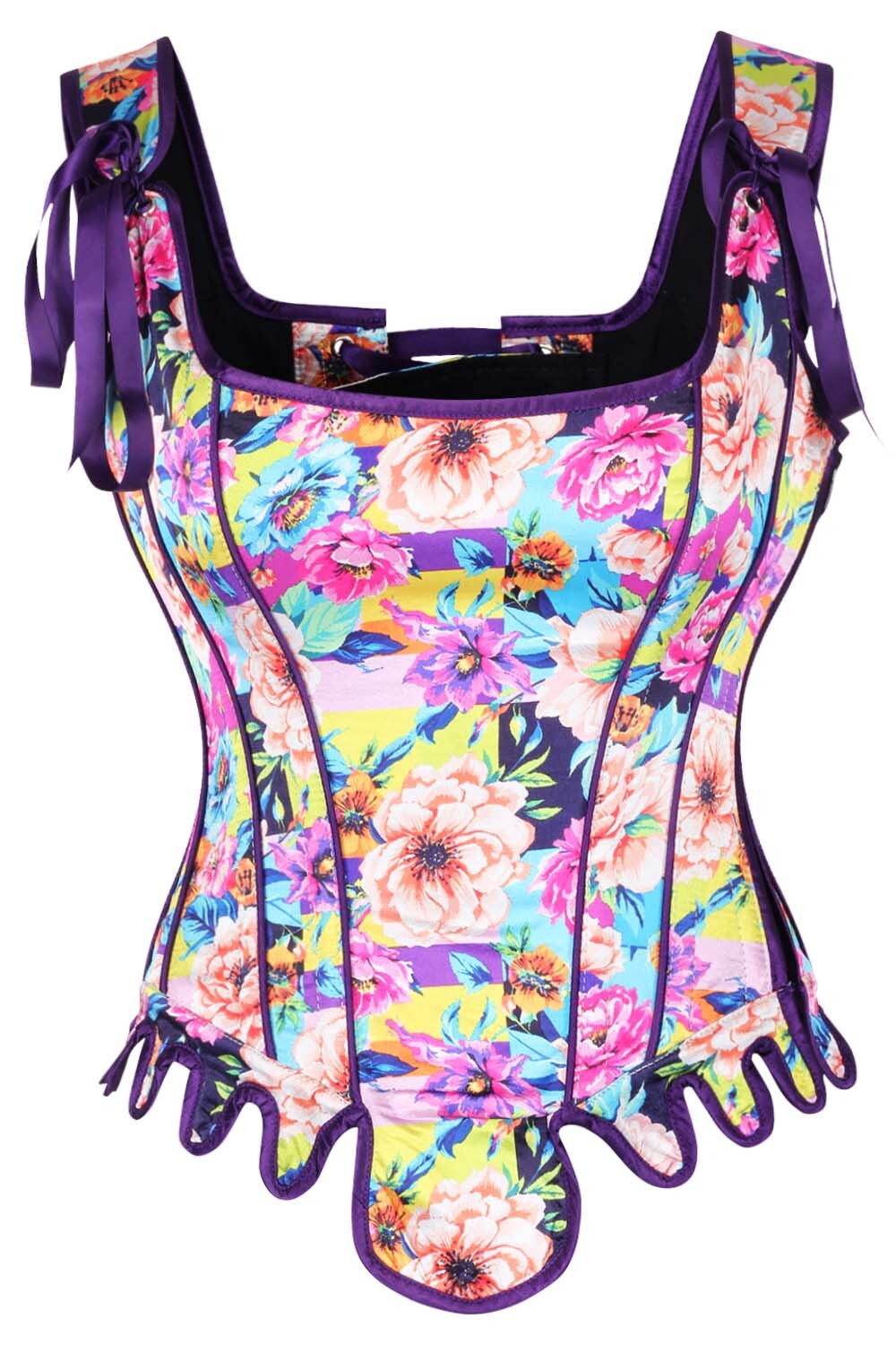 Yaeko Floral Satin Corset