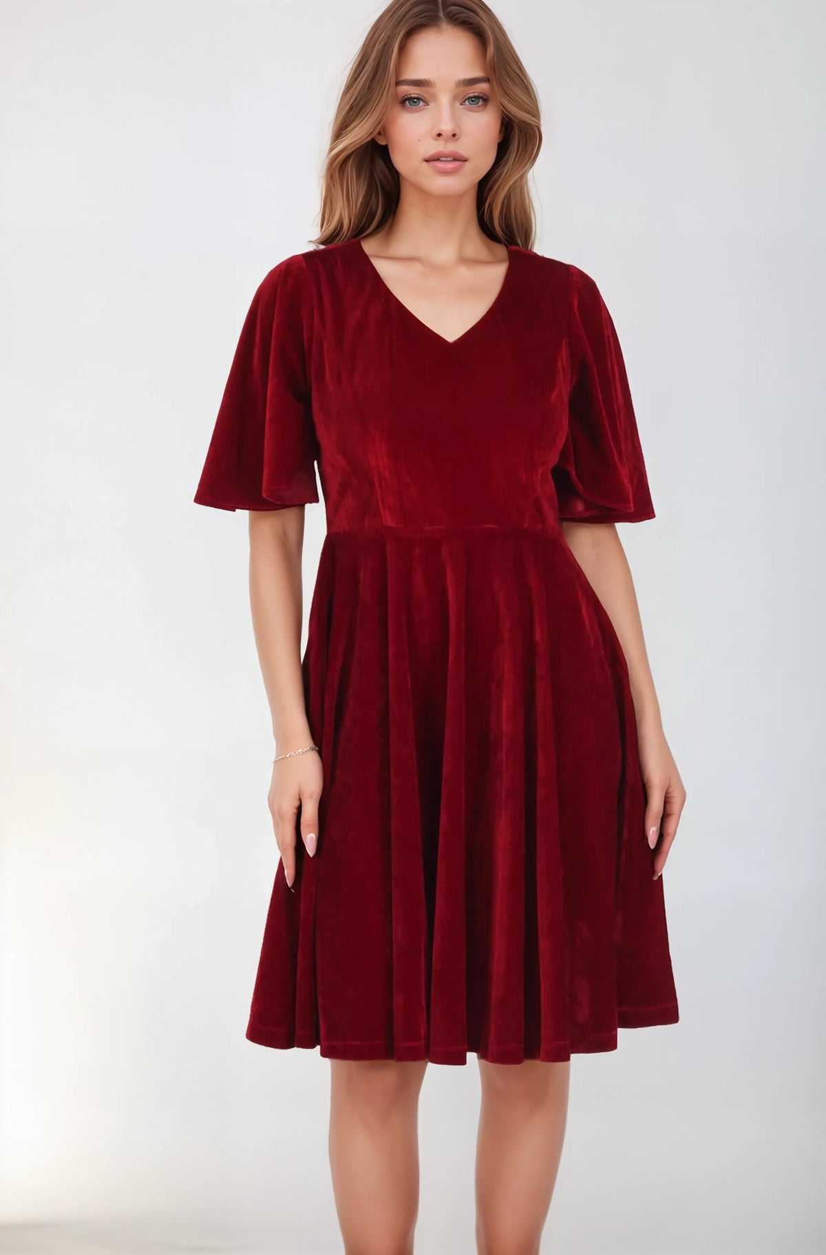 Peearl Fit and Flare Midi Dress