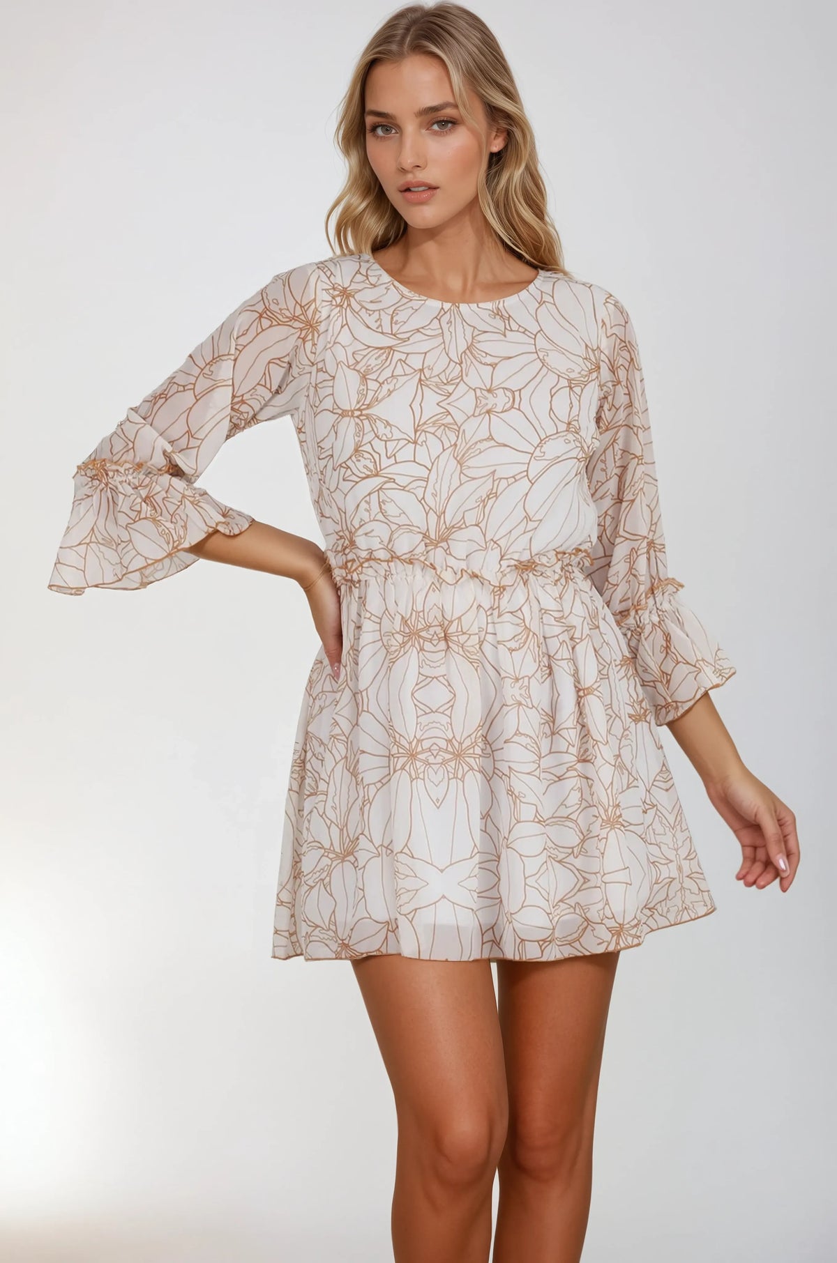 Maxwell Abstact Printed Short Dress