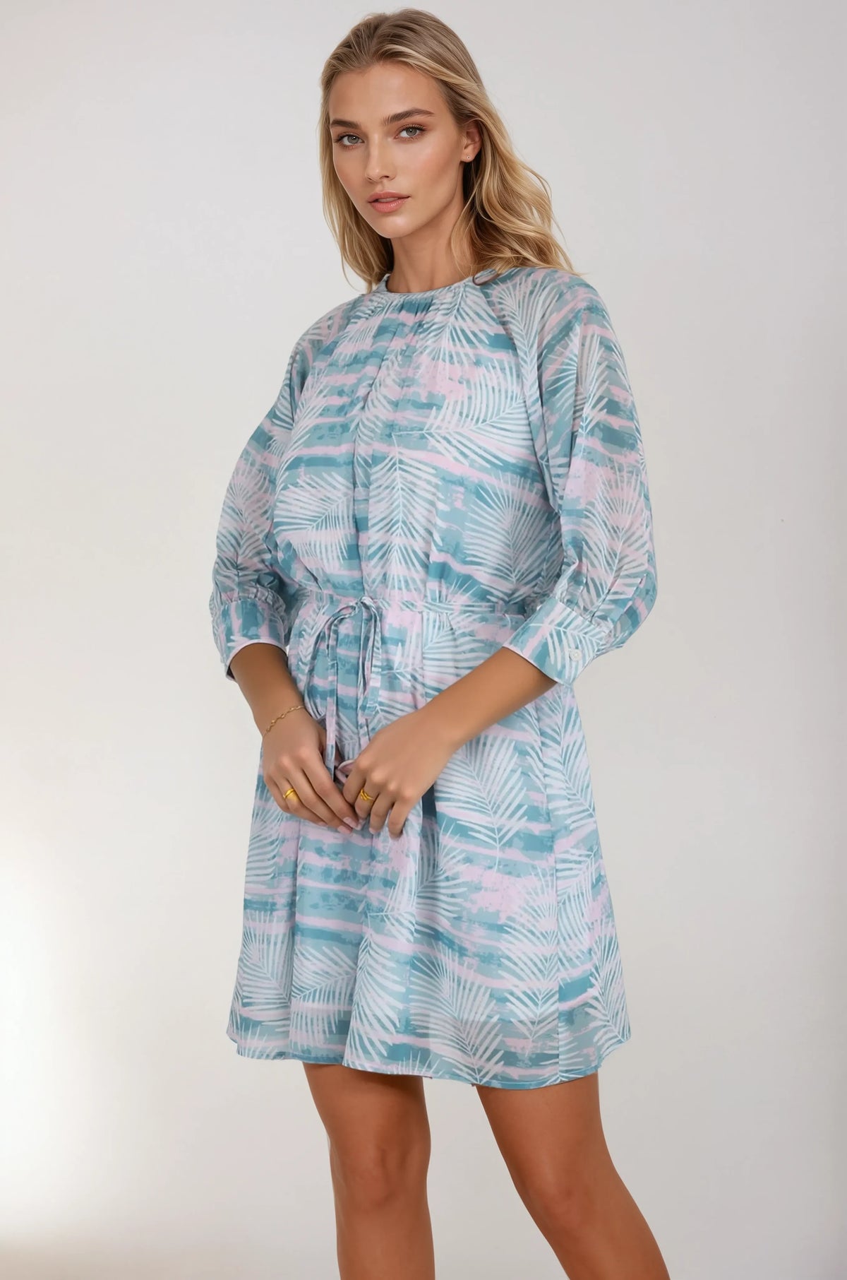 Skyla Print Round Neck Dress