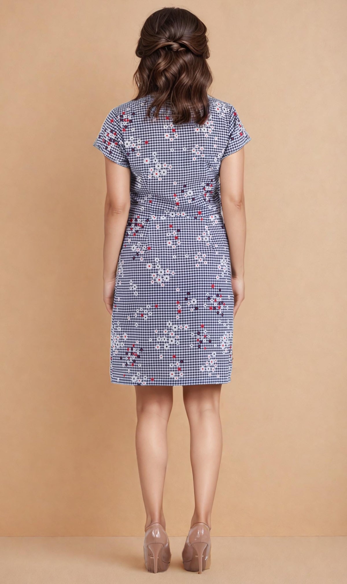 Ivana Checks Printed Dress