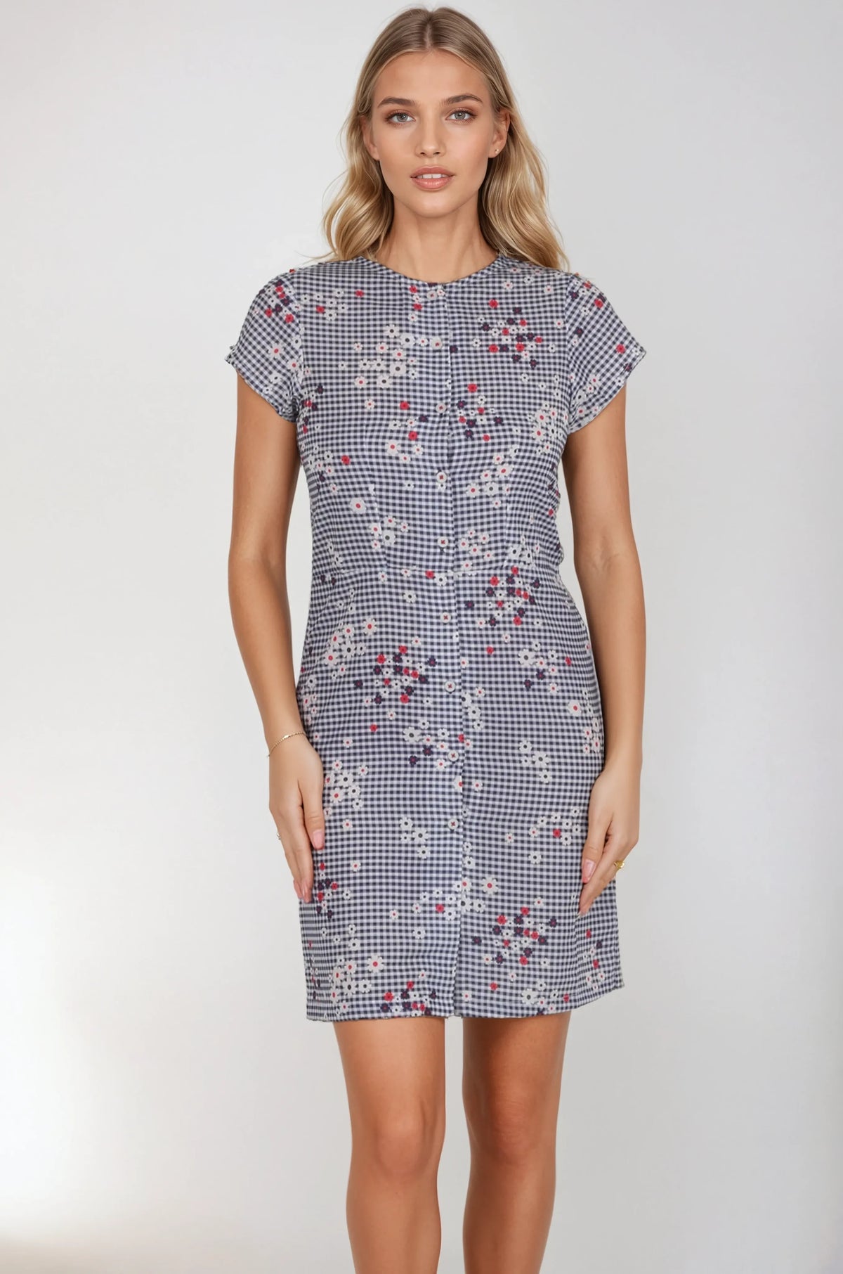 Ivana Checks Printed Dress