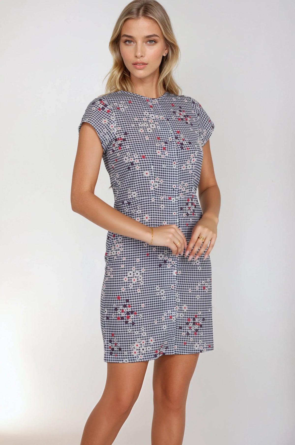 Ivana Checks Printed Dress