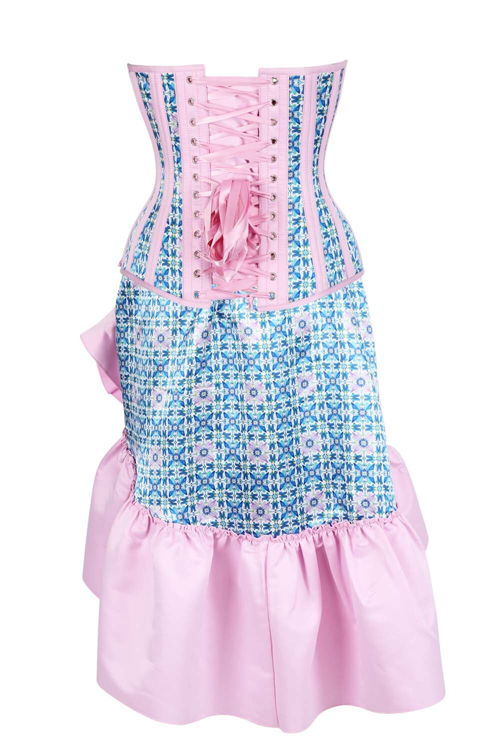 Clarity Floral Waist Trainer Corset and Skirt Co-ord Set