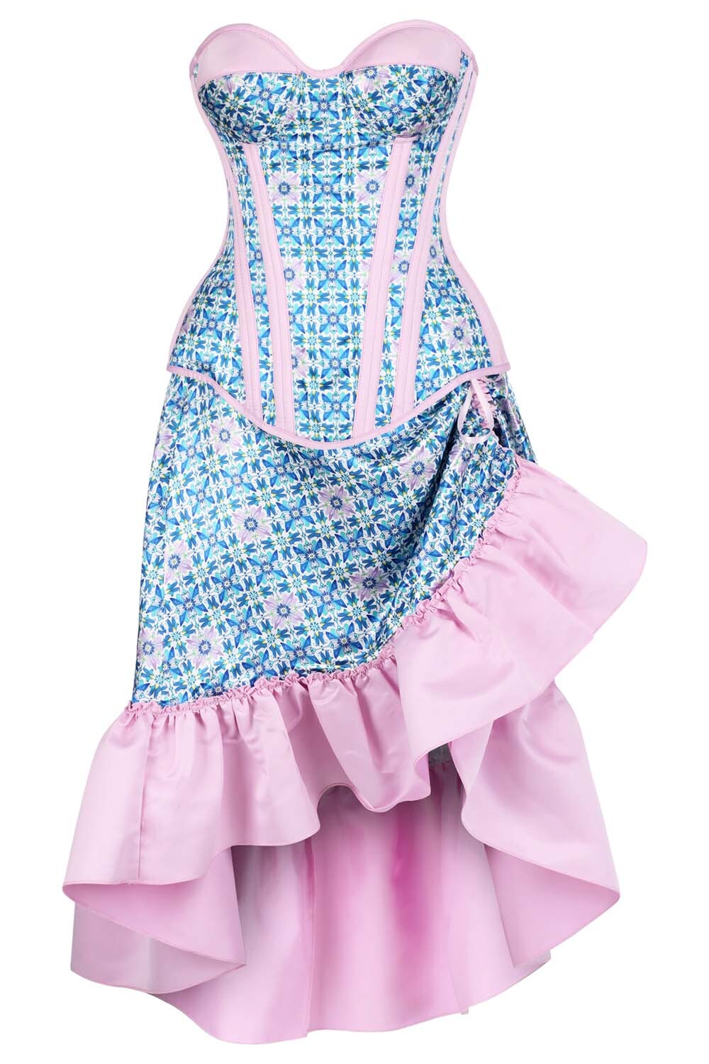 Clarity Floral Waist Trainer Corset and Skirt Co-ord Set