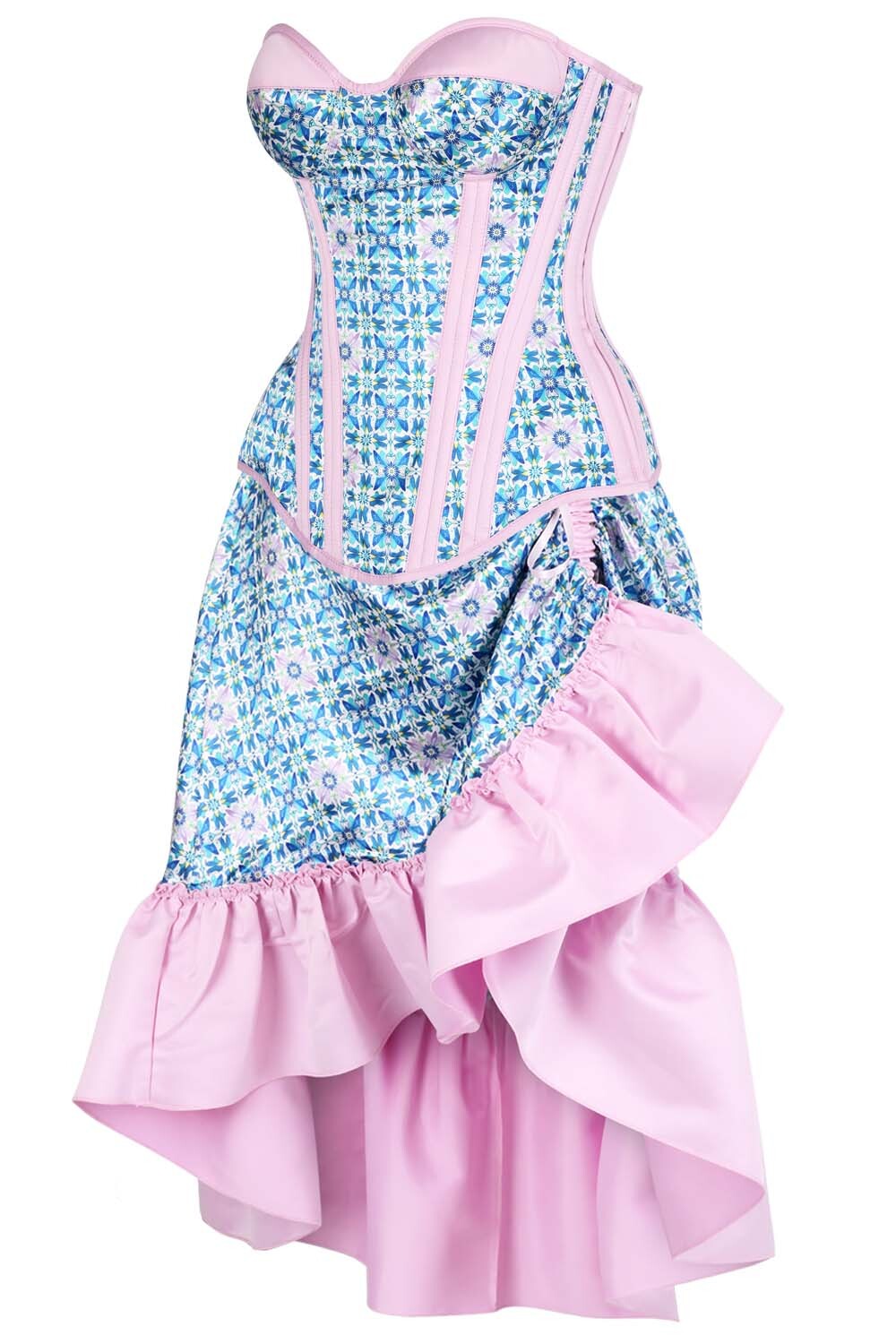 Clarity Floral Waist Trainer Corset and Skirt Co-ord Set