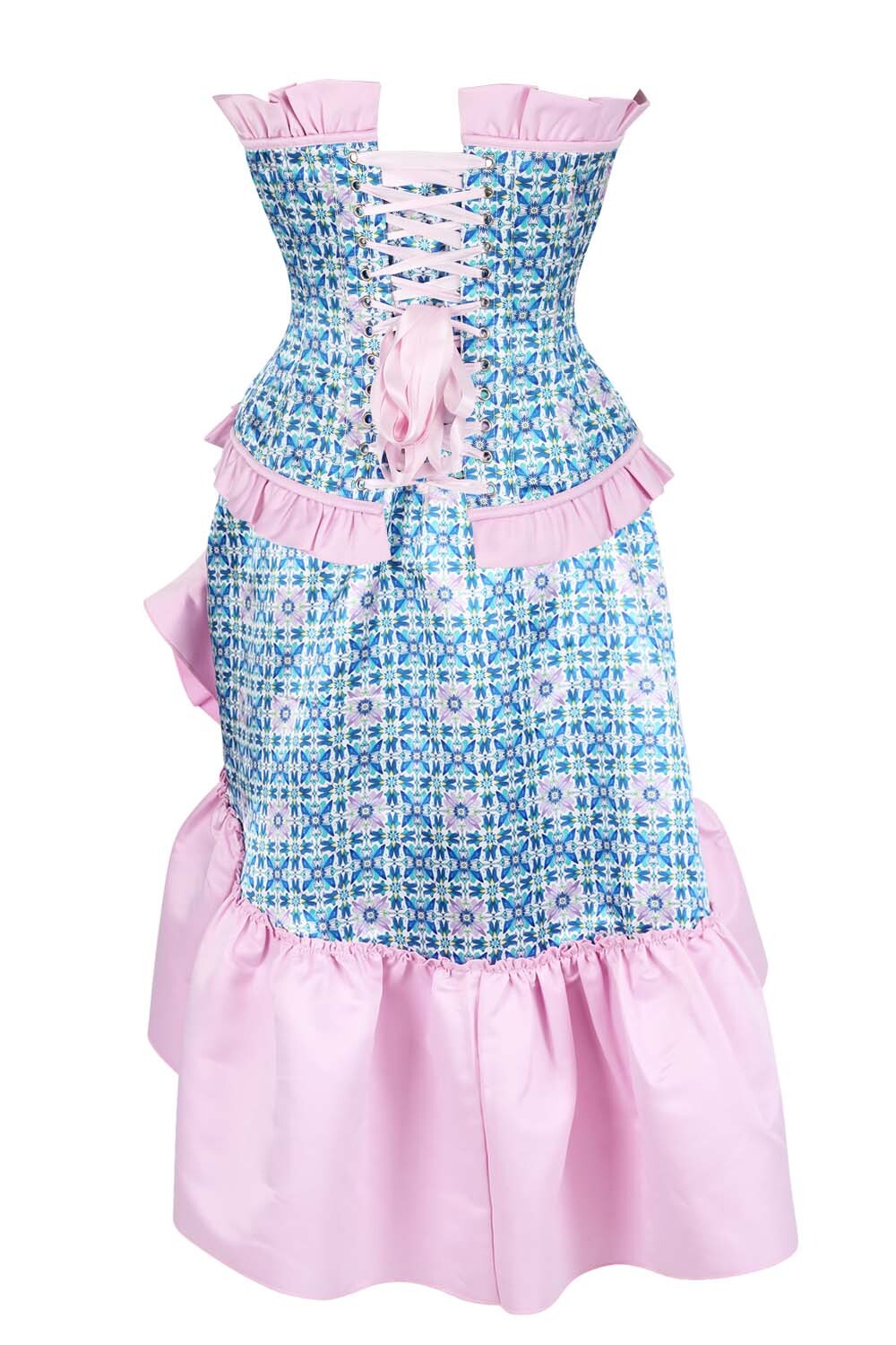 Chiyeko Printed Waist Trainer Corset and Skirt Co-ord Set