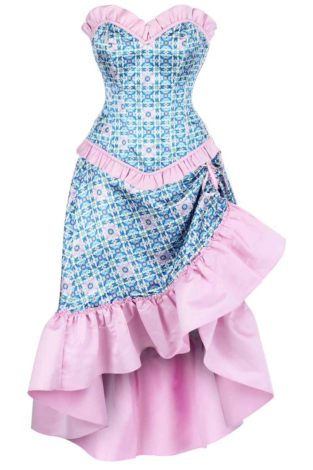 Chiyeko Printed Waist Trainer Corset and Skirt Co-ord Set