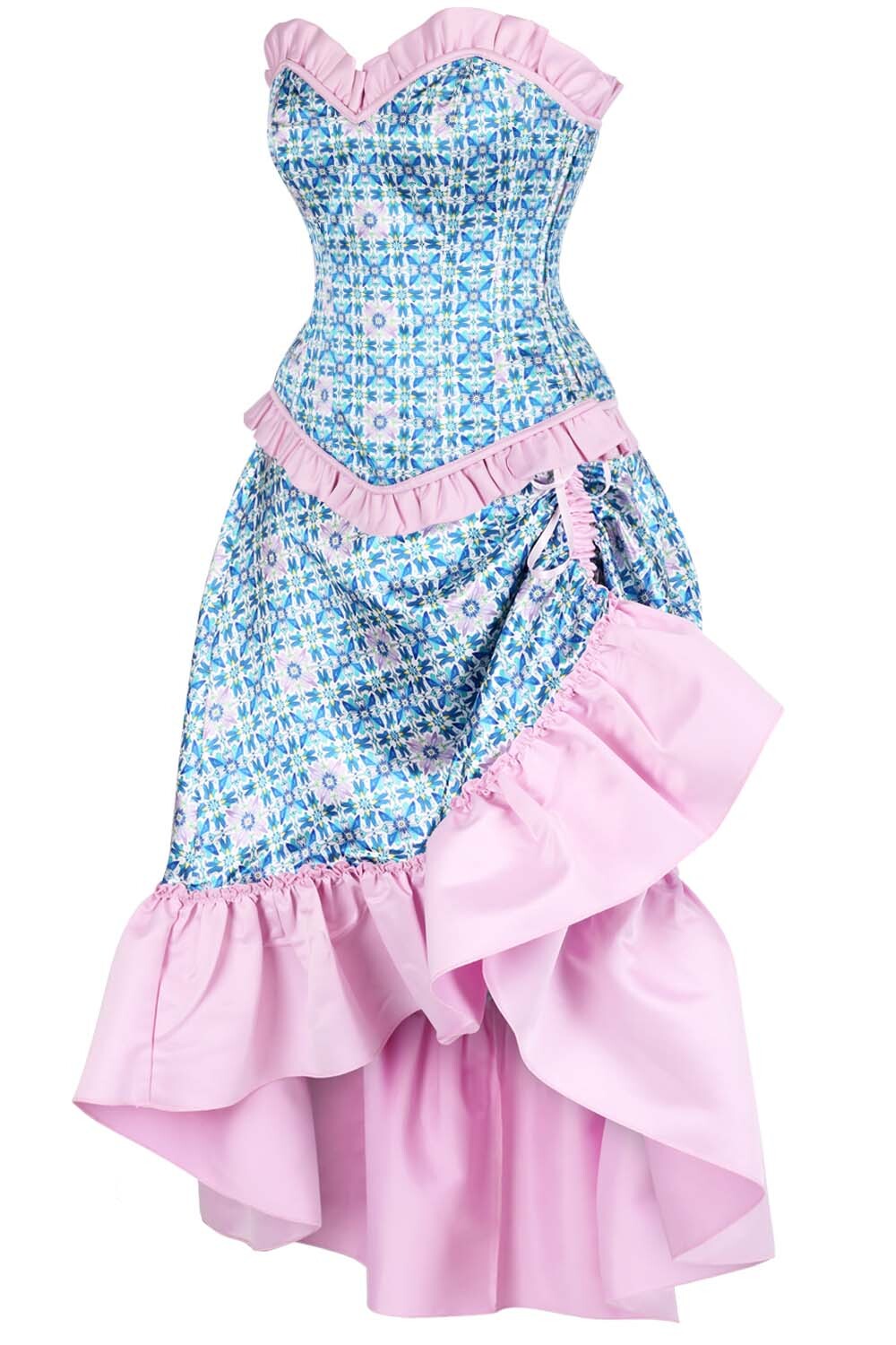 Chiyeko Printed Waist Trainer Corset and Skirt Co-ord Set