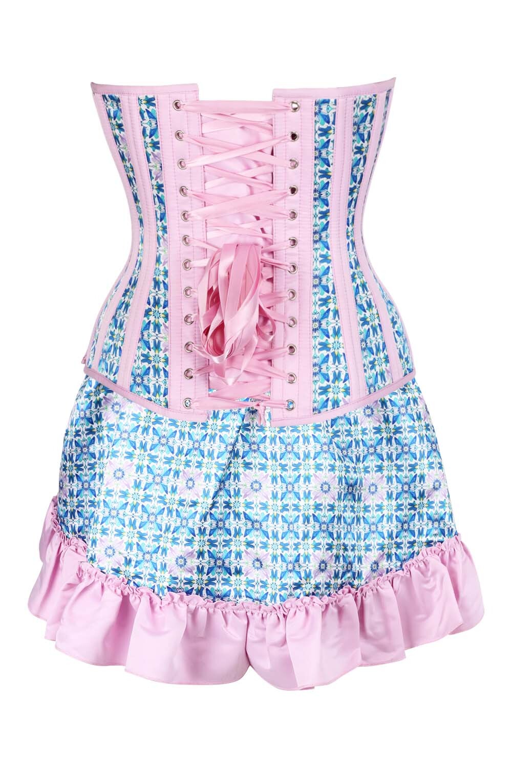 Clarity Floral Waist Trainer Corset and Skirt Co-ord Set