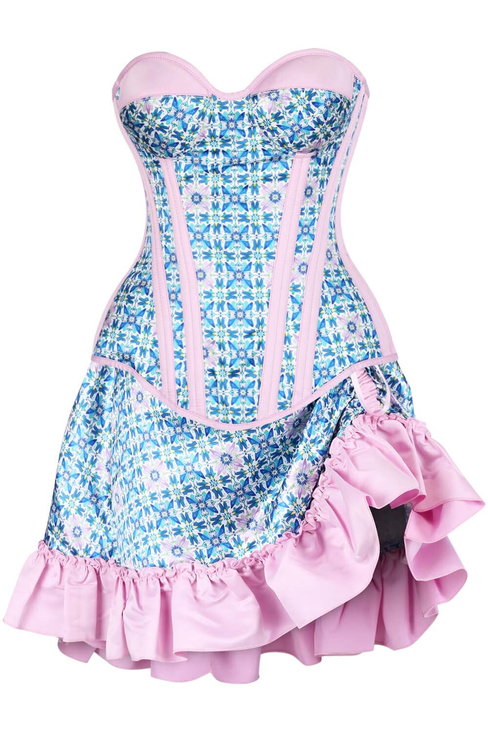 Clarity Floral Waist Trainer Corset and Skirt Co-ord Set