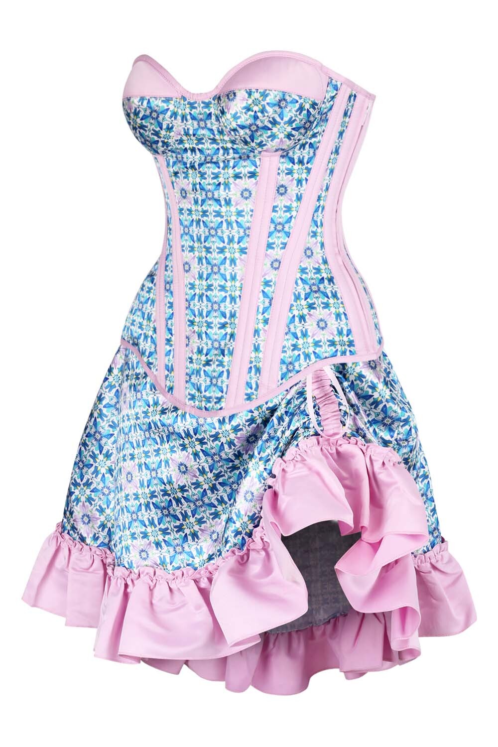 Clarity Floral Waist Trainer Corset and Skirt Co-ord Set