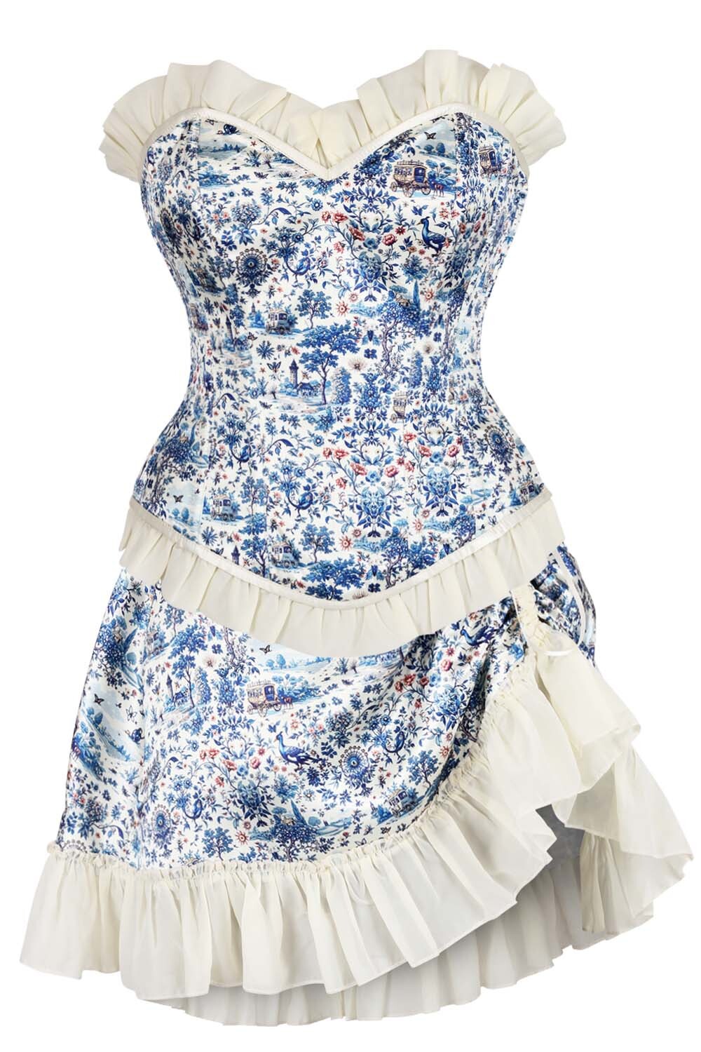 Wilfreda Floral Waist Trainer Corset and Skirt Co-ord Set