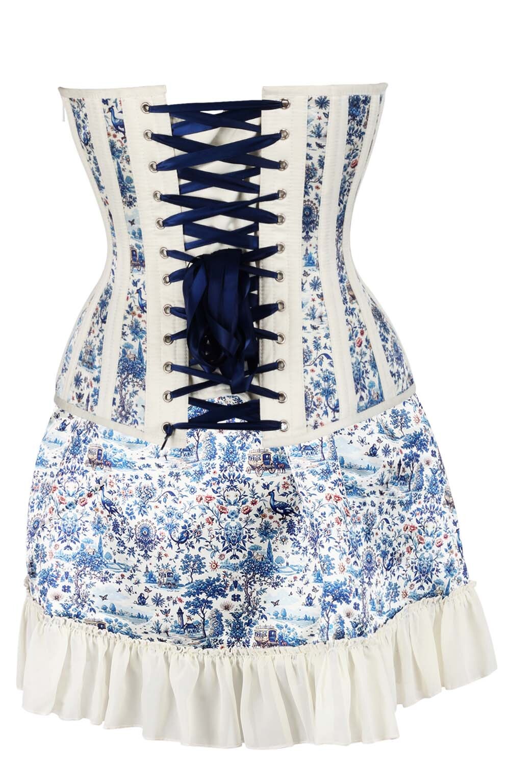 Bevie Floral Waist Trainer Corset and Skirt Co-ord Set