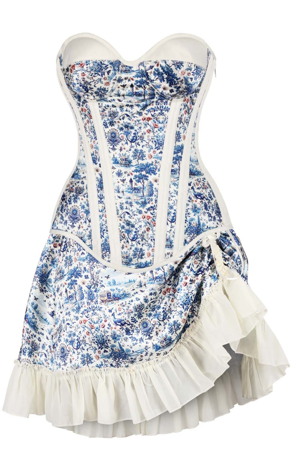 Bevie Floral Waist Trainer Corset and Skirt Co-ord Set