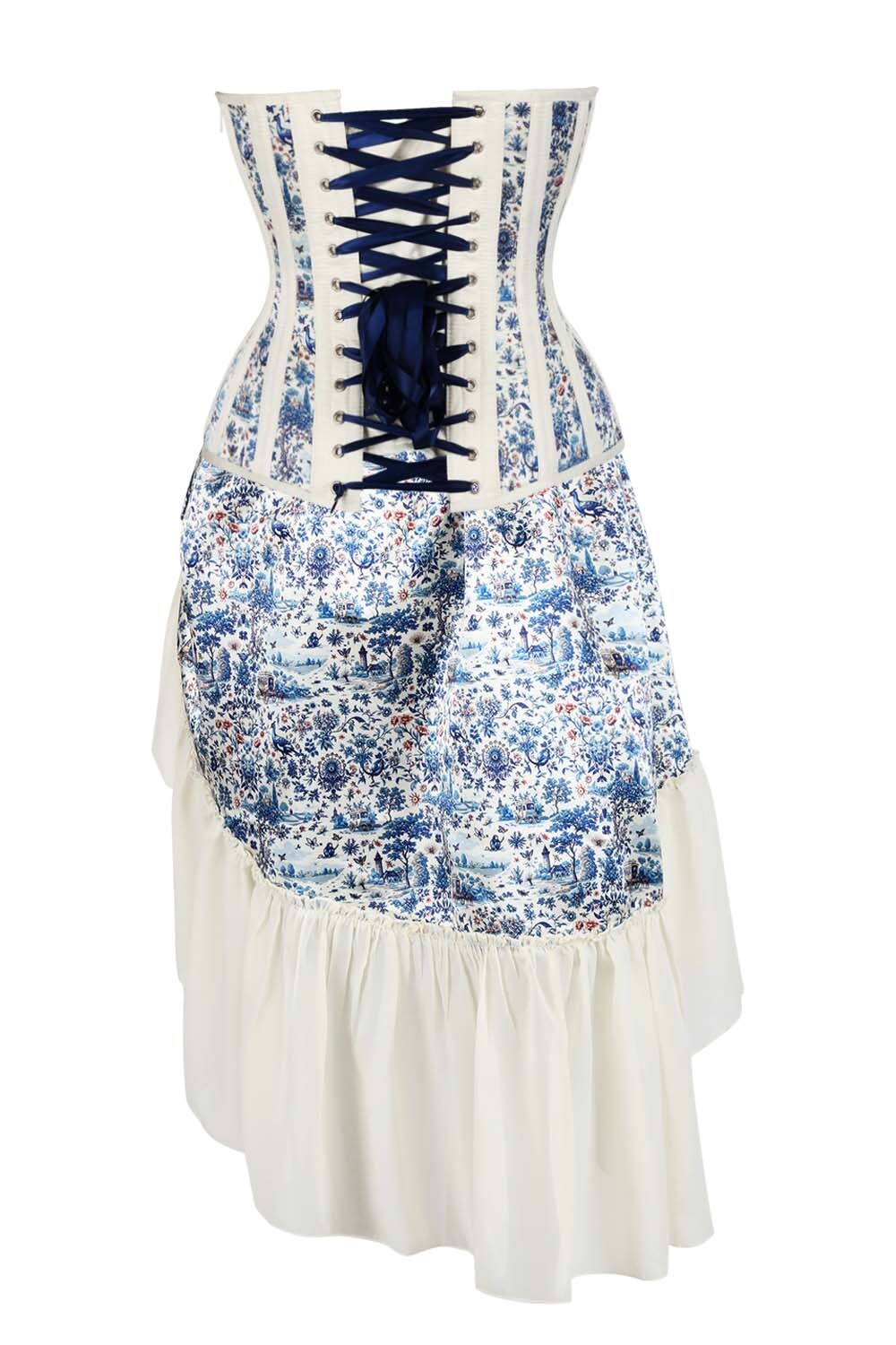 Bevie Floral Waist Trainer Corset and Skirt Co-ord Set