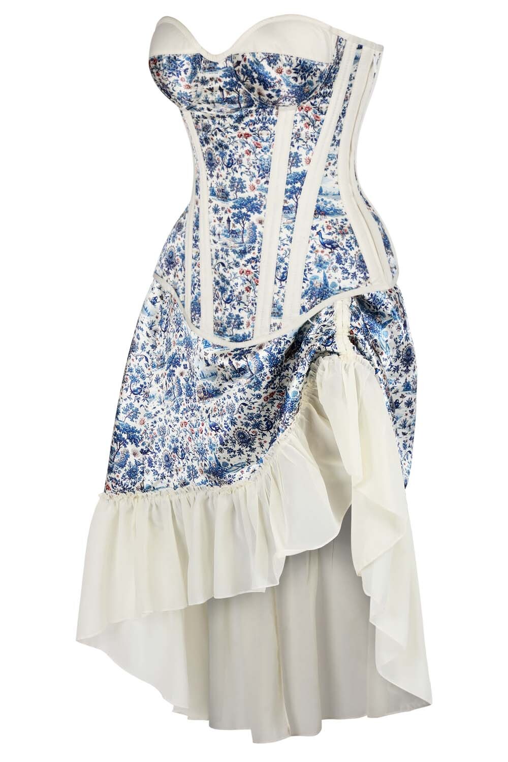 Bevie Floral Waist Trainer Corset and Skirt Co-ord Set