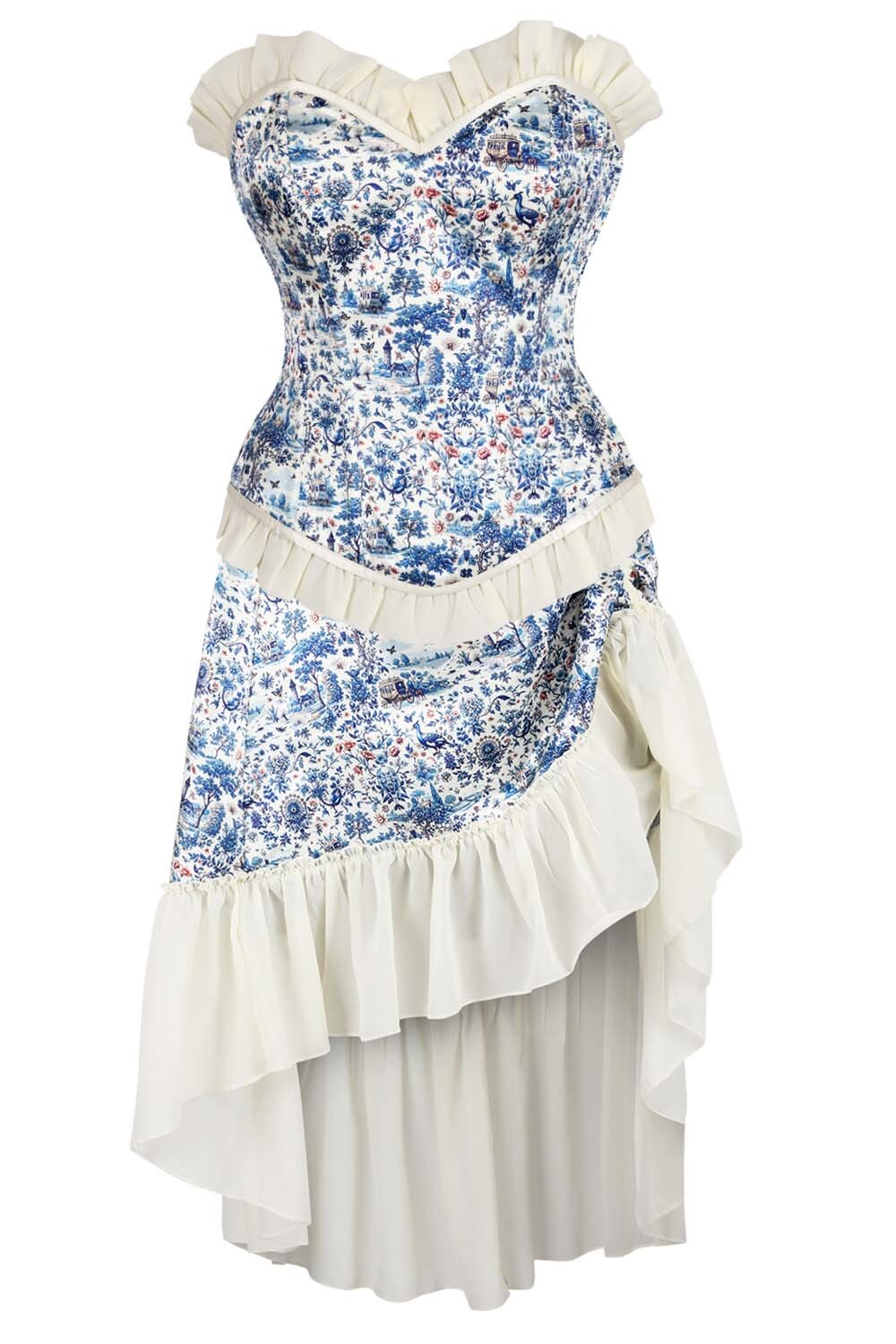 Wilfreda Floral Waist Trainer Corset and Skirt Co-ord Set