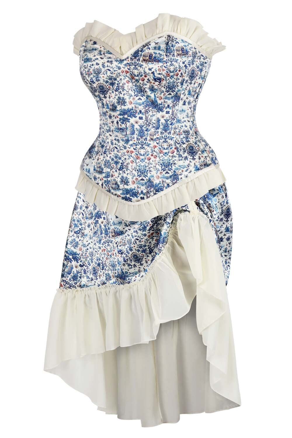 Wilfreda Floral Waist Trainer Corset and Skirt Co-ord Set
