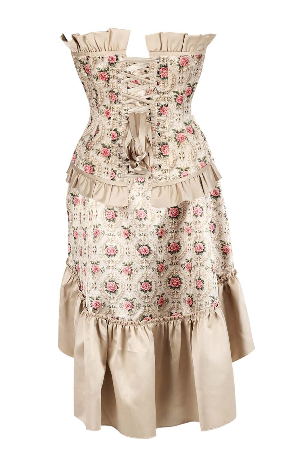 Leanne Rose Overbust Corset and Skirt Co-Ord Set