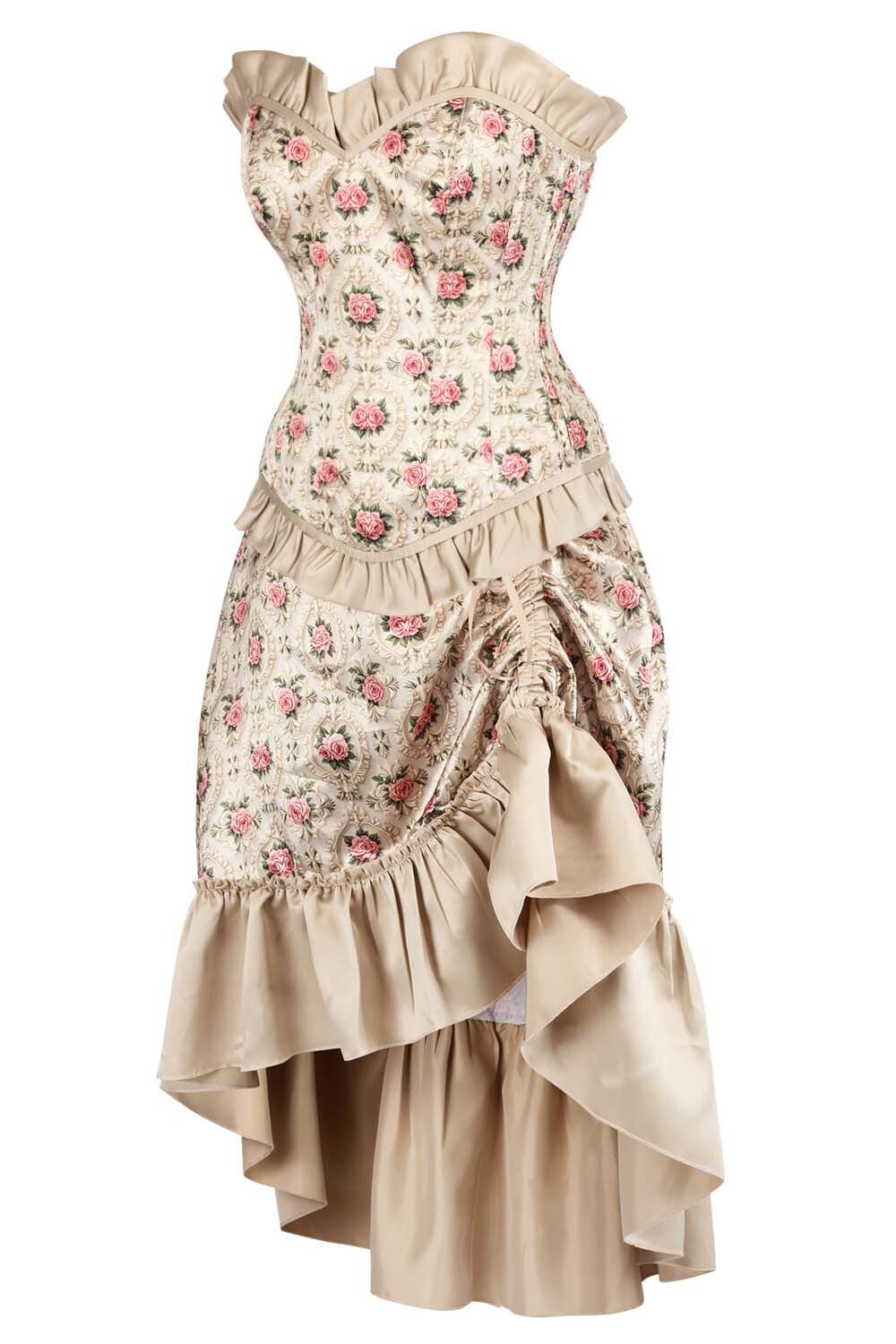 Leanne Rose Overbust Corset and Skirt Co-Ord Set