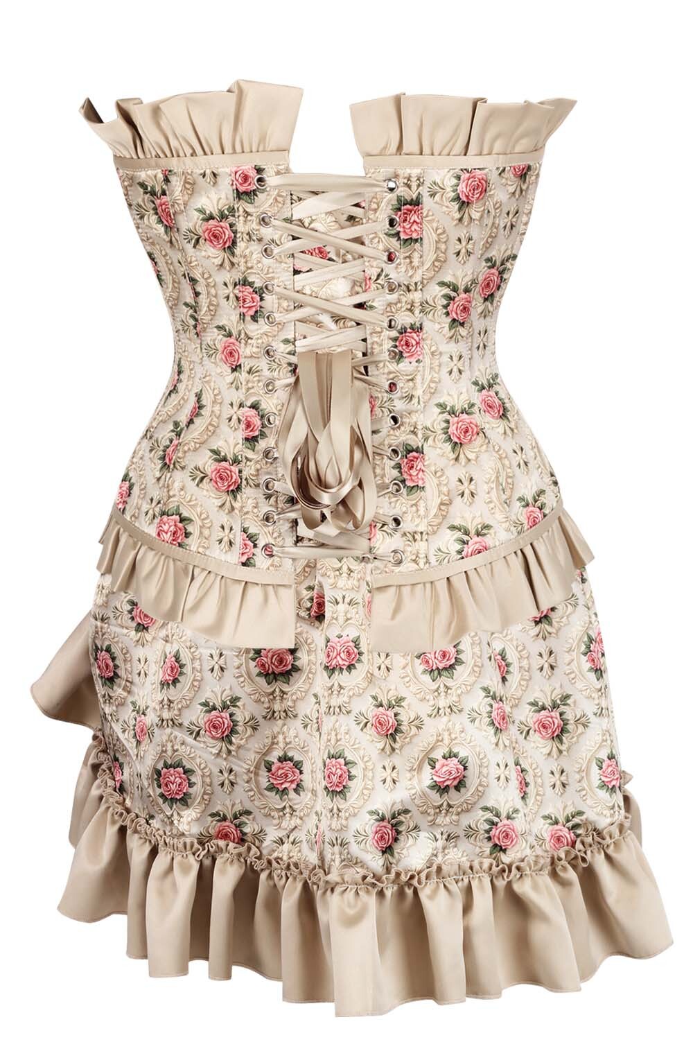 Leanne Rose Overbust Corset and Skirt Co-Ord Set